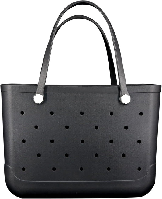CXY Rubber Beach Bag, Waterproof Travel Tote bag for Women Outdoor Summer Beach Tote Washable Bag Open Handbag for Daily