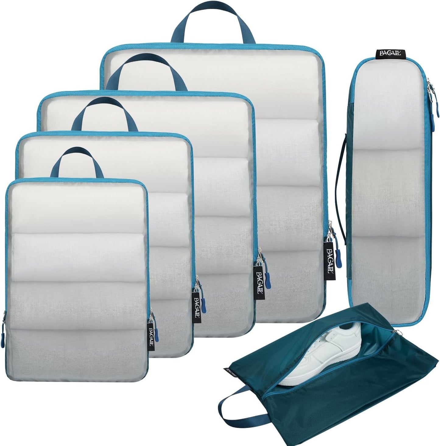 BAGAIL 6 Set Ultralight Compression Packing Cubes Packing Organizer for Travel Accessories Luggage