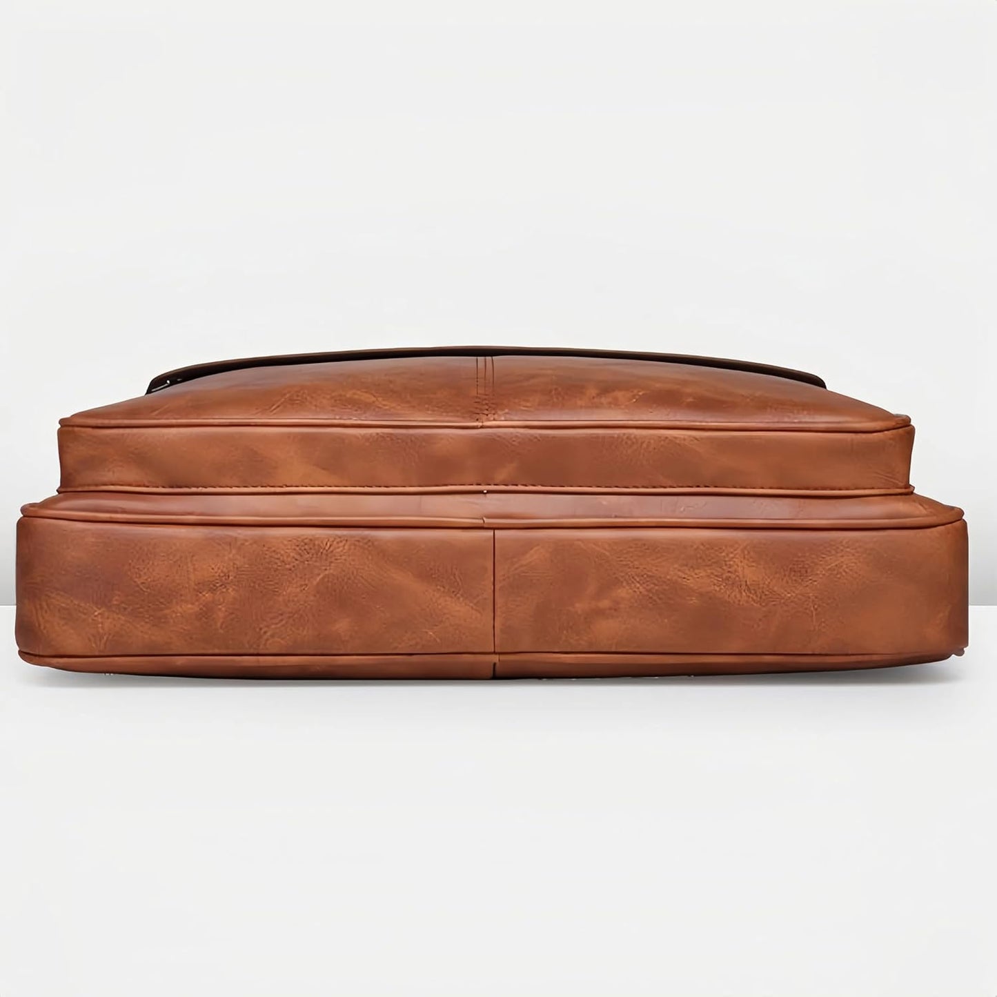 Vintage Leather Laptop Briefcase, 16 Inch Messenger Bag, Crossbody Shoulder Computer Satchel for Men Office Computer Bag