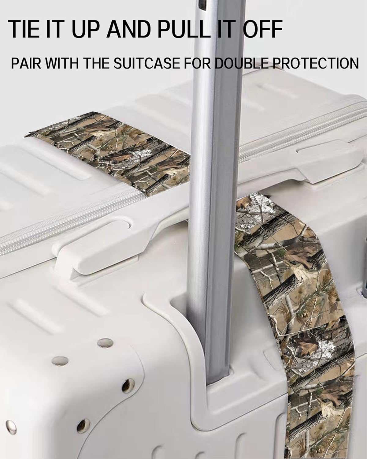 Luggage Straps for Suitcases, Adjustable Travel Belt, Durable Wide Luggage Strap, Cute Suitcase Strap Identifiers with Buckle, Bag Straps for Luggage, Retro Tree Pattern