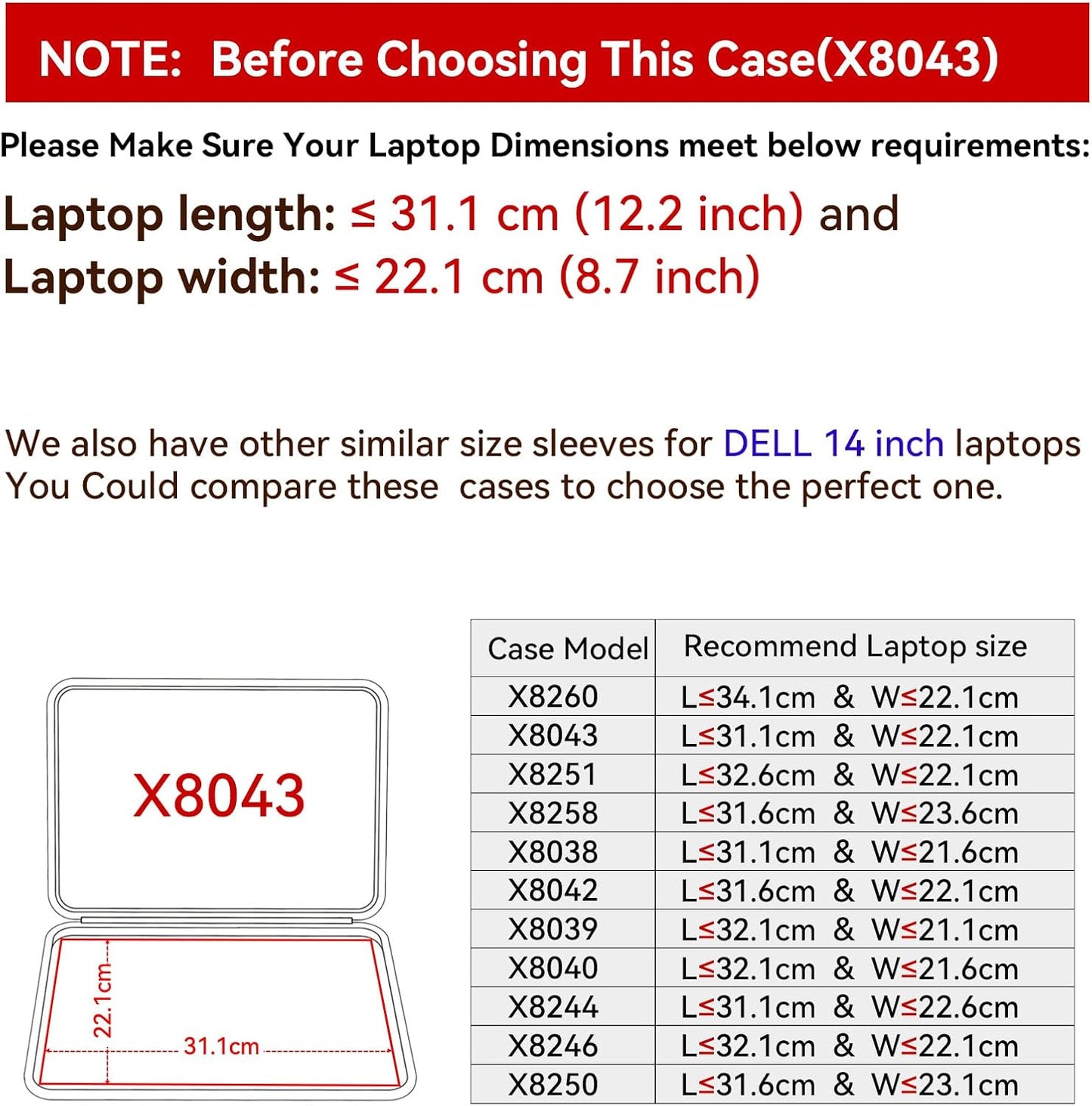 Smatree Hard EVA Protective Sleeve Case Compatible for 14 inch DELL Pro 14 Plus P1425/PB14250, for DELL Pro14/Pro Max 14, for Inspiron 14 5441/Plus 7441 Copilot+PC, for Latitude 5455 Laptop (X8043)