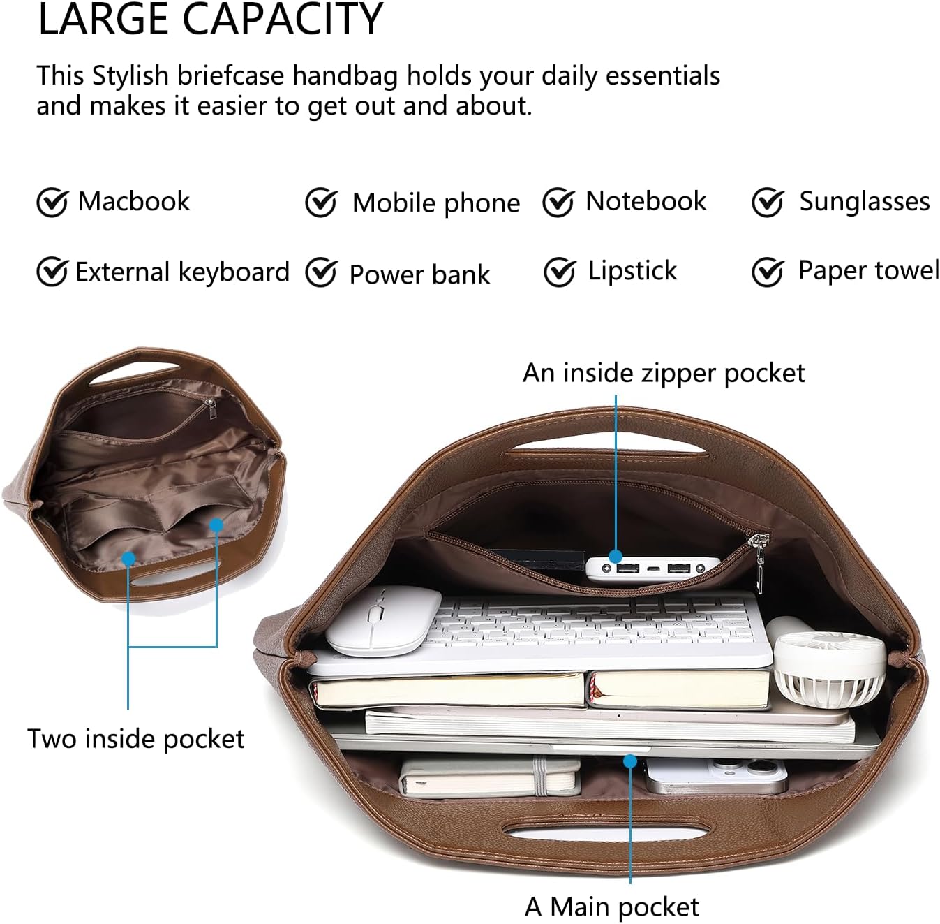 Official Document Computer Bag Stylishly Sleek with Multiple Compartments and Easy to Carry Design