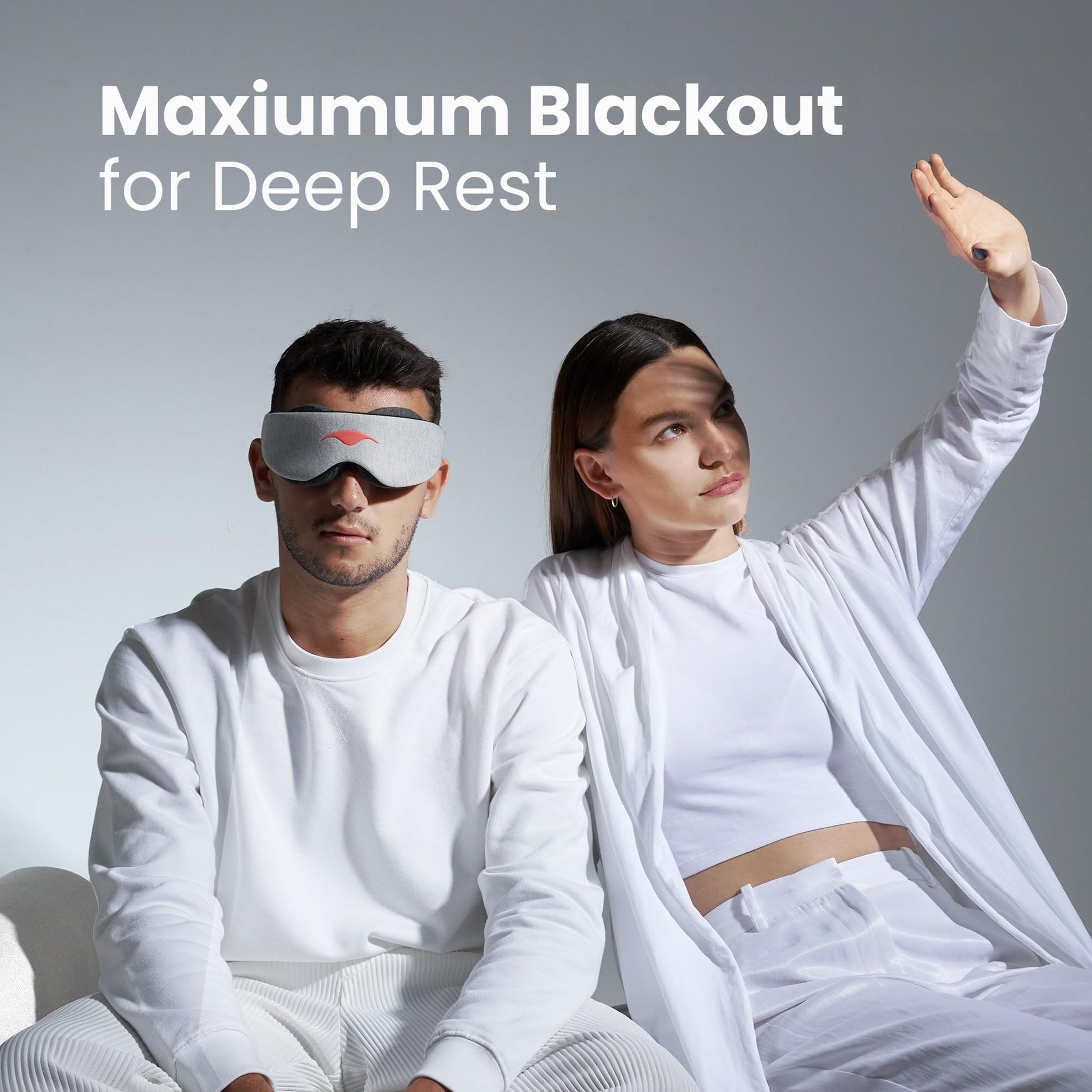Manta Original Sleep Mask - Maximum Blackout Sleep Mask for Deep Sleep, Adjustable with Detachable