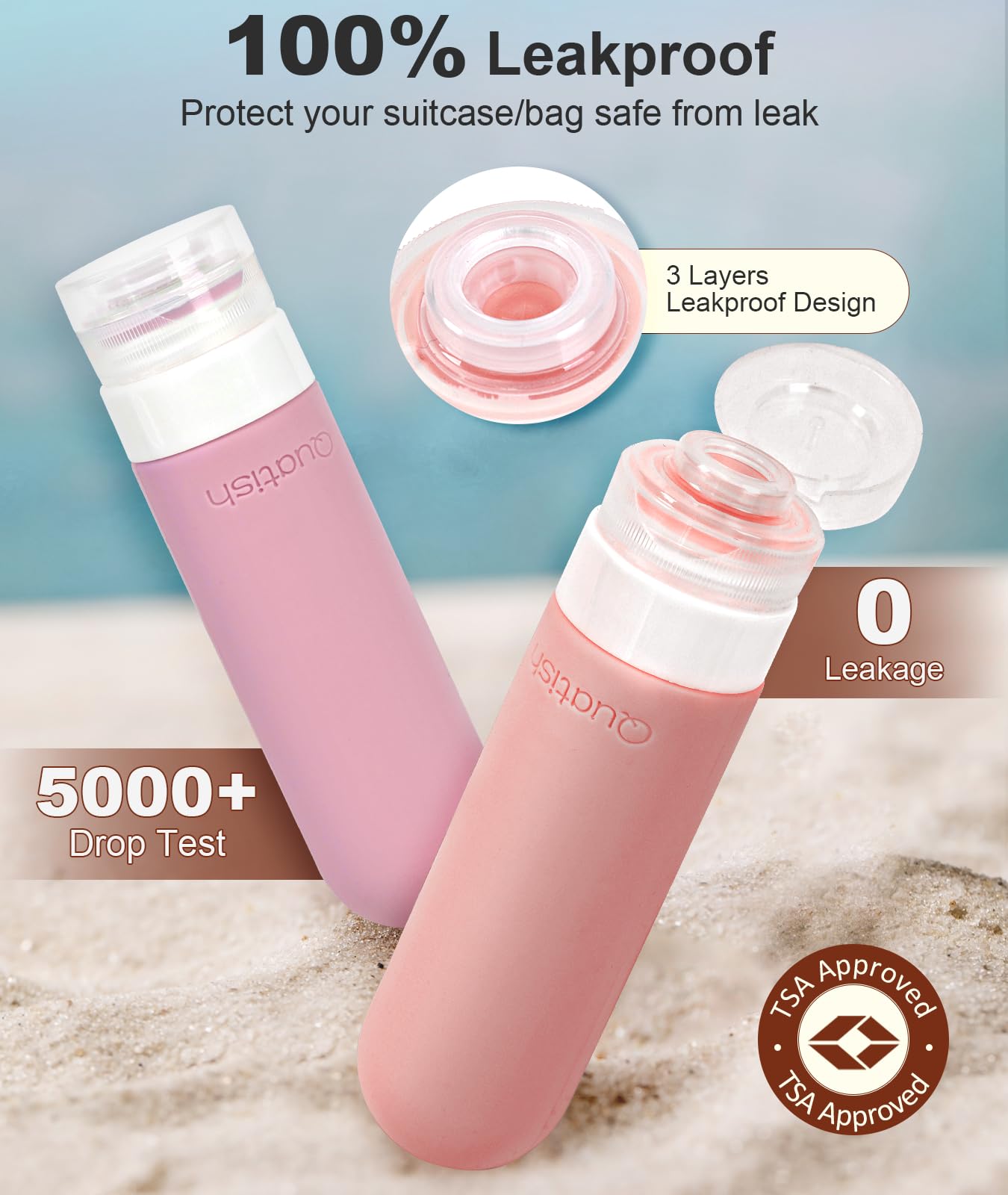 20 Pack Travel Bottles for Toiletries, Original Patented, TSA Approved Travel Size Containers, Leak