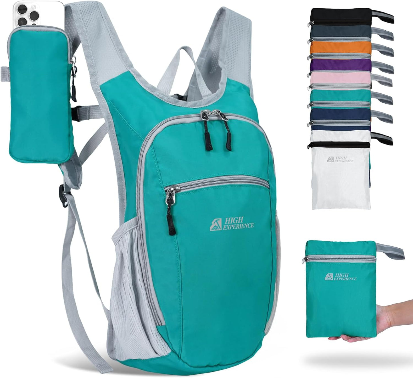 Hiking Backpack 10L/15L Small Daypack Lightweight Packable Travel Foldable Water Resistan for Women