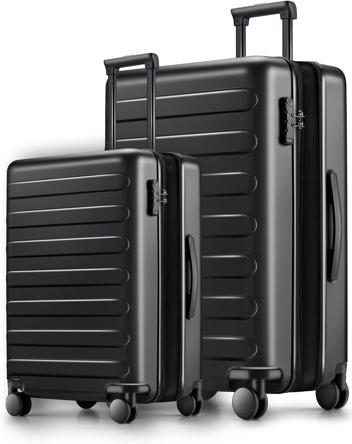 NINETYGO Luggage Sets 2 Piece, Carry On Luggage Airline Approved, Large Checked Luggage with Smooth