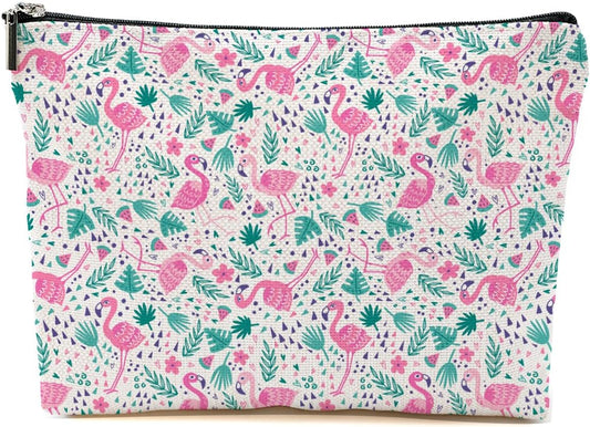 Cute Flamingo Makeup Bag - Pink Travel Accessory for Women & Moms - Flamingo Lovers Gift Idea