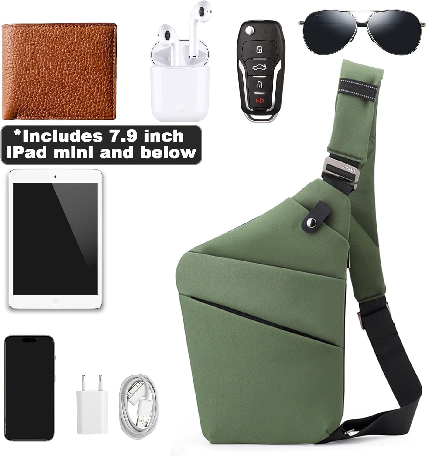 Anti Theft Travel Bag, One Shoulder Large Capacity Cross-body Bag Chest Fashion Lightweight Sling Bags for Travel Sports