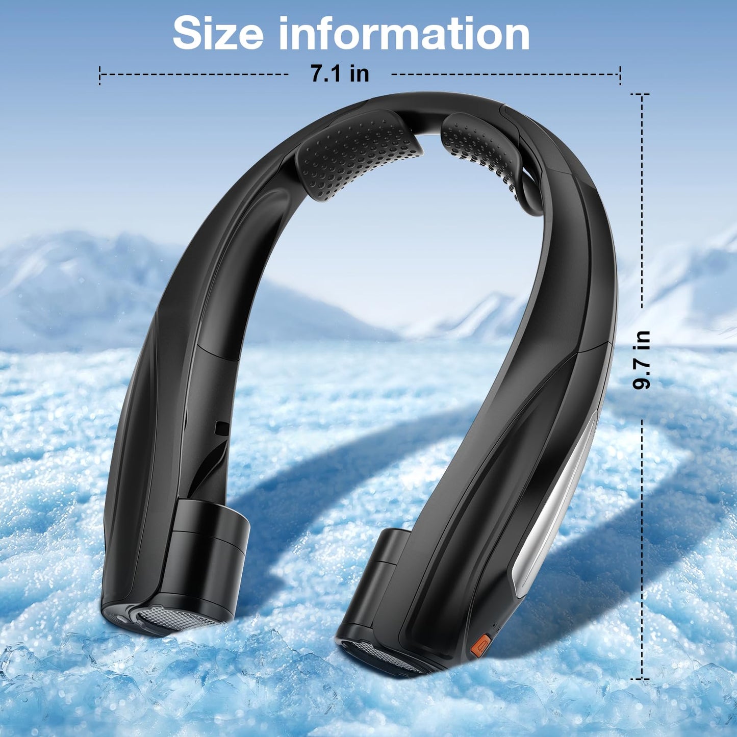 Hionly AI Neck Fan, 6 Speeds Adjustable Portable Personal Fan Rechargeable, Faster Cooling Wearable