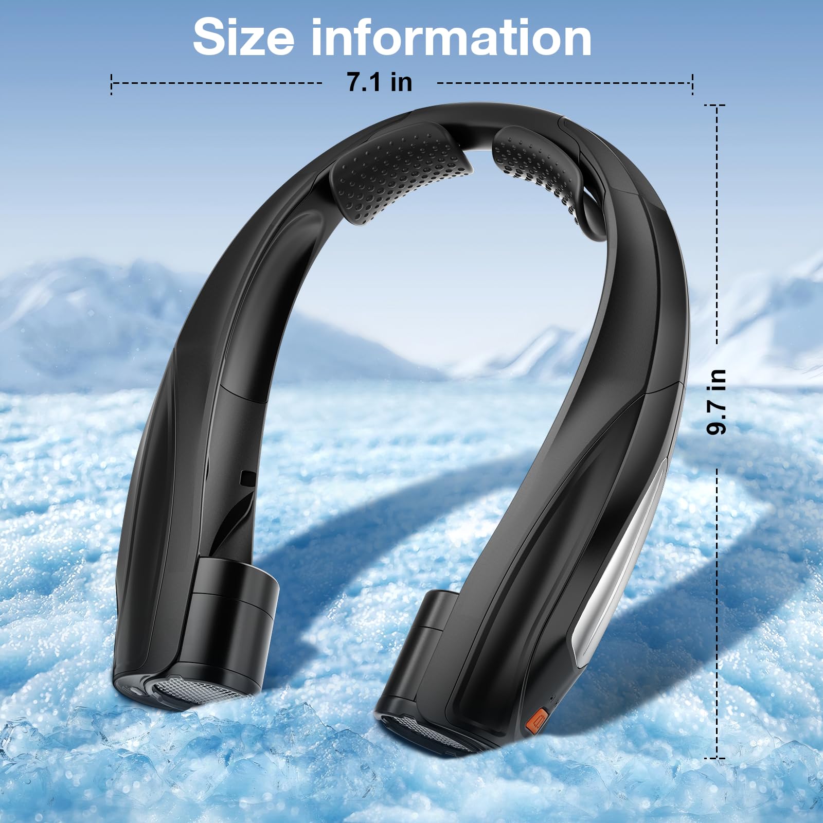 Hionly AI Neck Fan, 6 Speeds Adjustable Portable Personal Fan Rechargeable, Faster Cooling Wearable