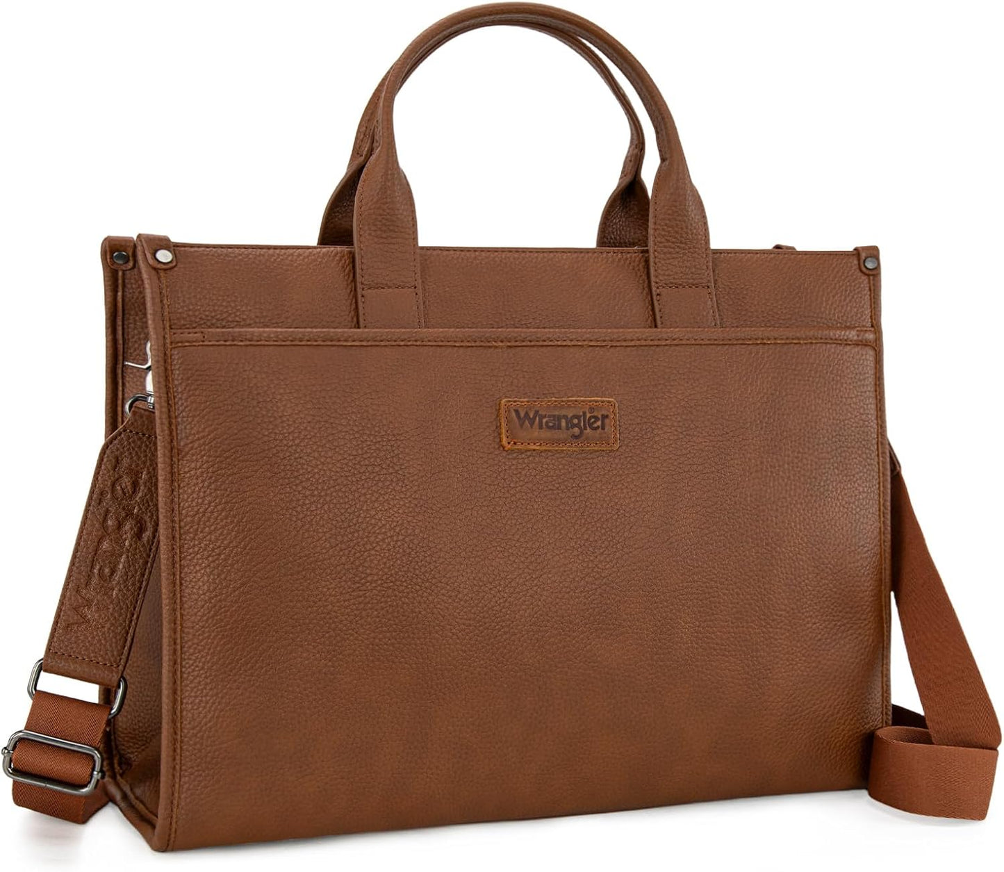 Wrangler Laptop Bag for Women 15.6 Inch Vintage Work Tote Bag for Business Briefcase Handbag with Adjustable Shoulder Strap