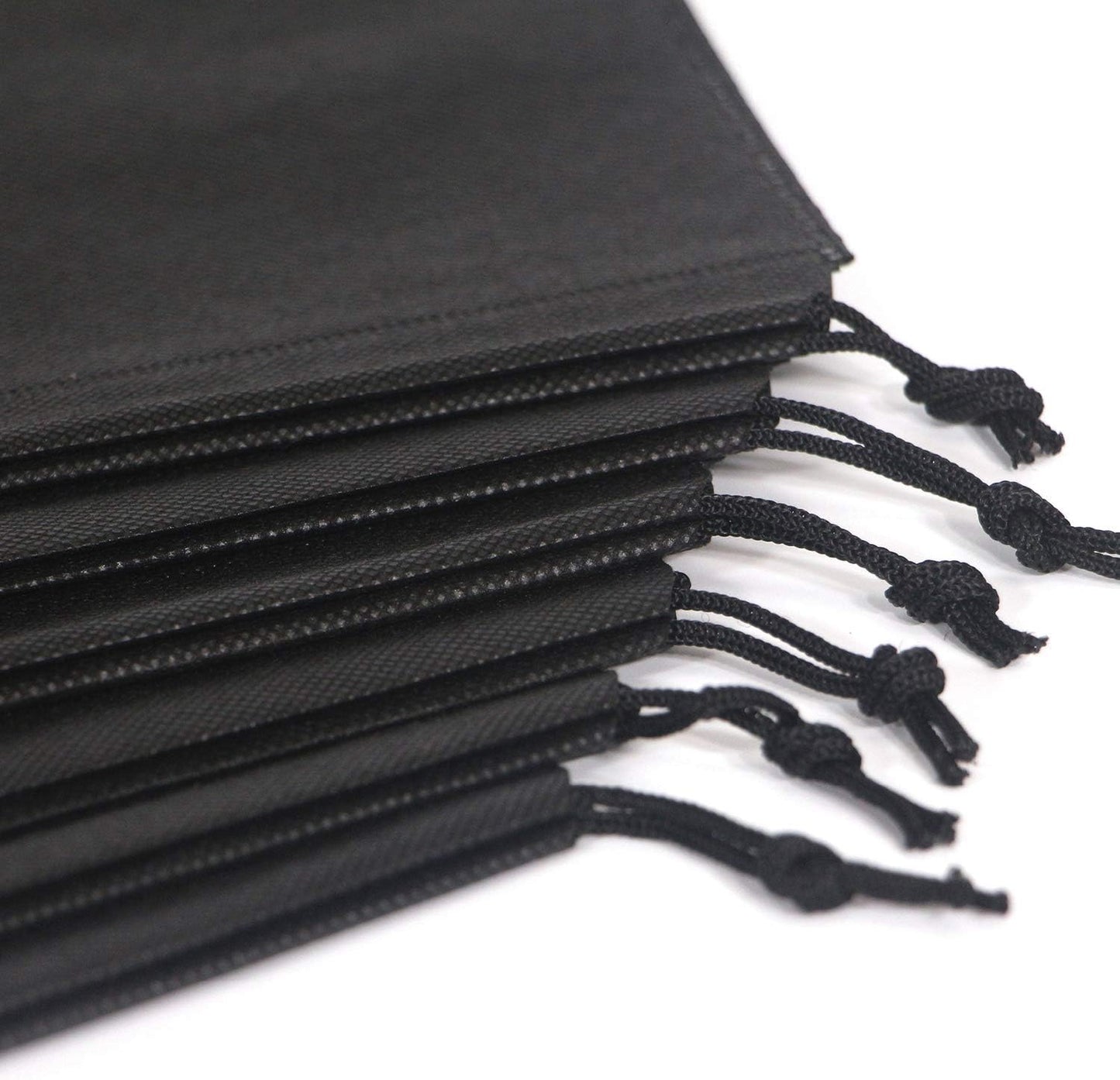 12PCS Travel Shoe Bags with Rope for Men and Women Large Shoes Pouch Storage Packing Organizers, Black