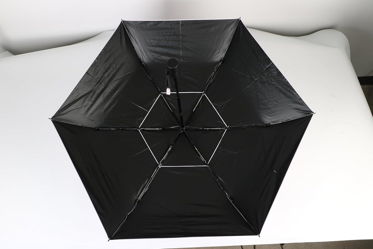 Outdoor Sun Automatic Folding Safe Shaft Umbrella - Repel Double Layered Windproof Travel Compact Umbrella for Rain