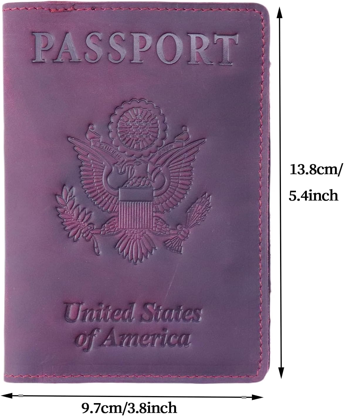 RFID Blocking Passport Holder Travel Wallet Genuine Leather Passport Case Cover Travel Document