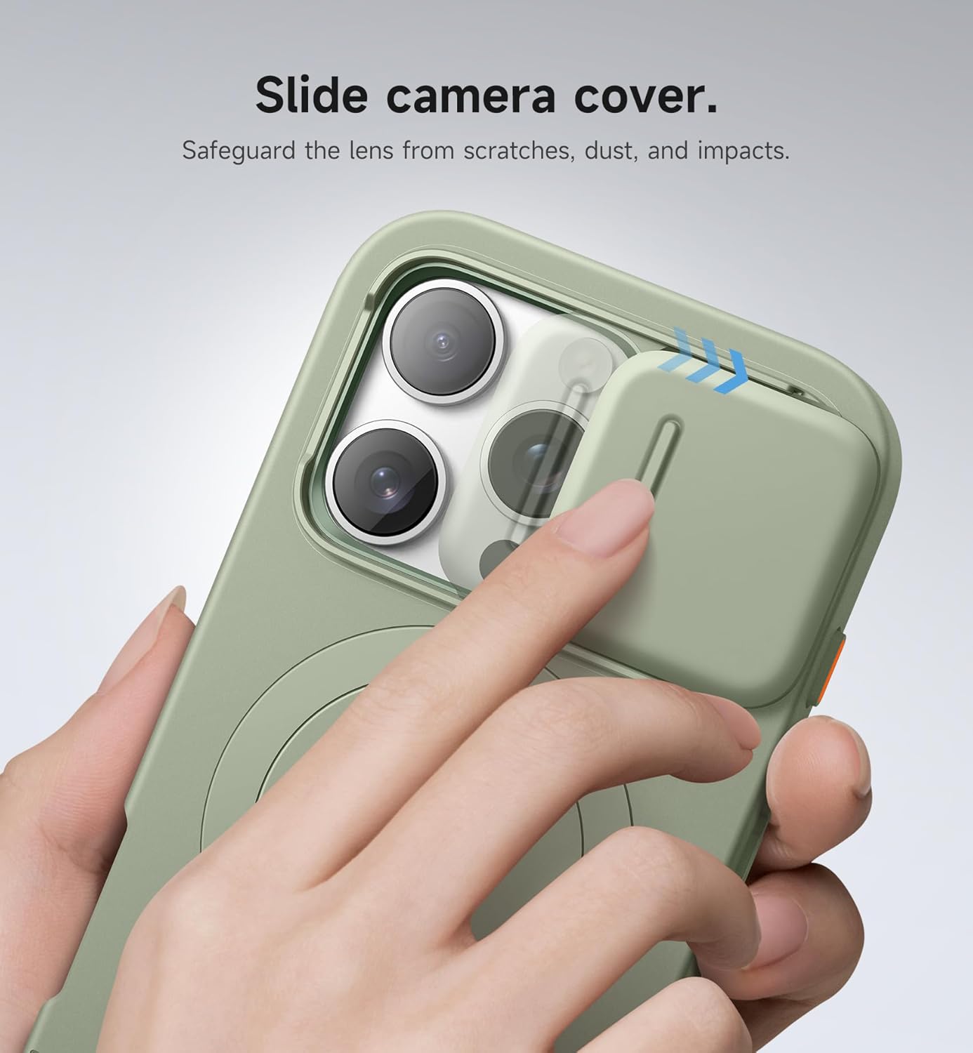 SURITCH for iPhone 16 Pro Case with Slide Camera Cover and Adjustable Kickstand, Compatible with
