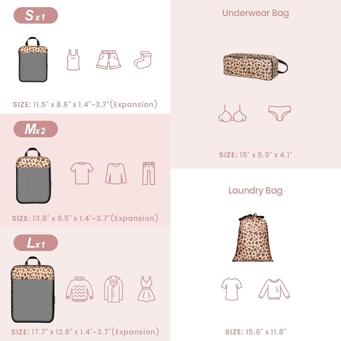 Cambond Compression Packing Cubes for Travel Women - Travel Bags Luggage Organizers Travel Essentials Compression Cubes for Travel Carry on Suitcases Organizer