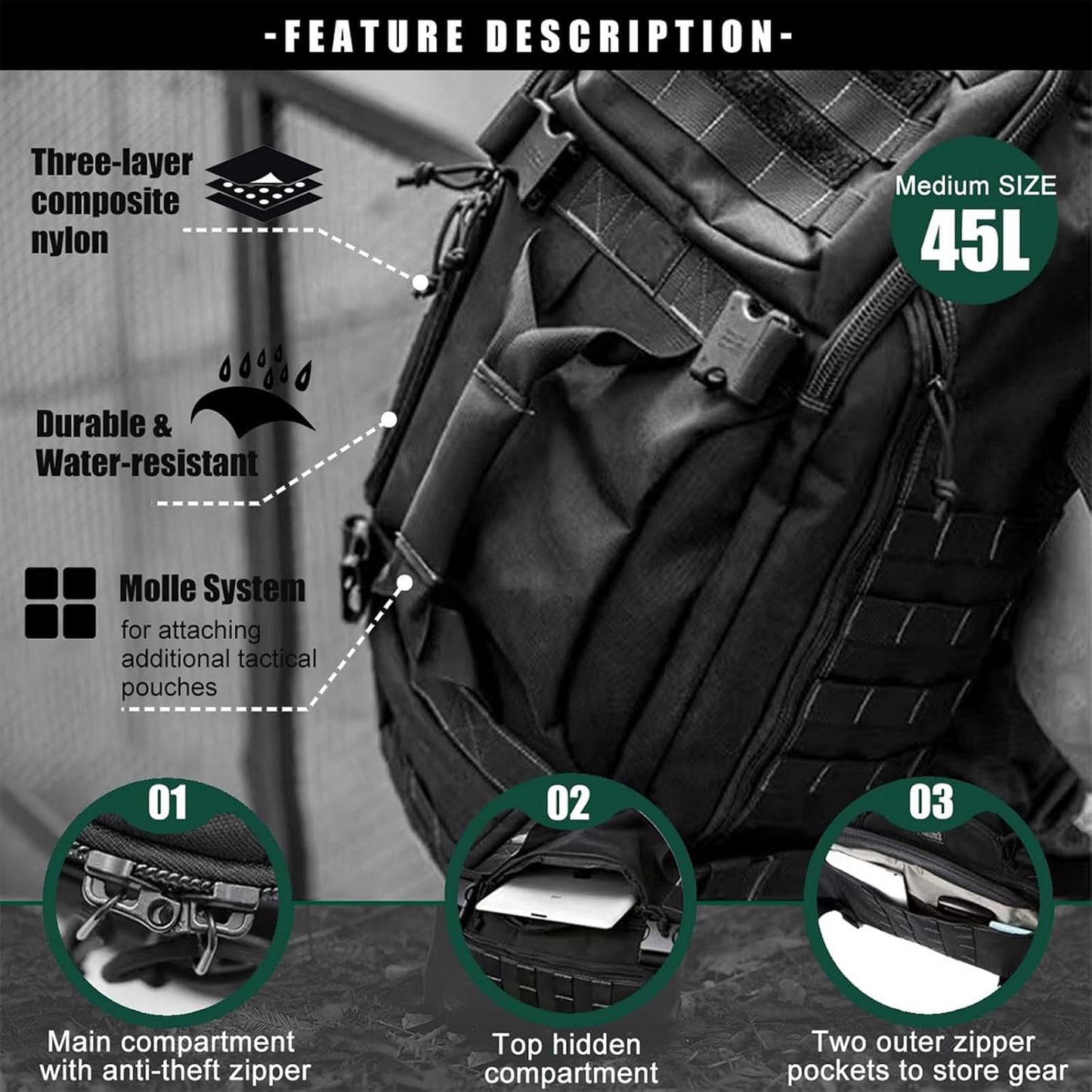 Gym Bag Duffle Bags Backpack - Travel Weekender Bag for Men Women Workout Bag for