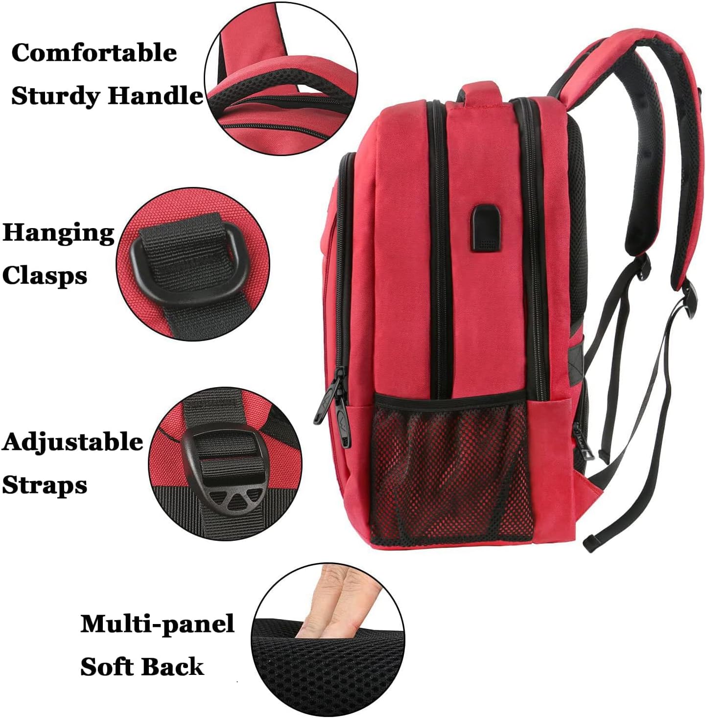MATEIN Laptop Backpack for Womens, School Backpack with USB Port for Student Supplies and College Accessories, Water Resistant Travel Daypack Cute Book Bag for Teens and Ladies Fit 15.6 In Computer