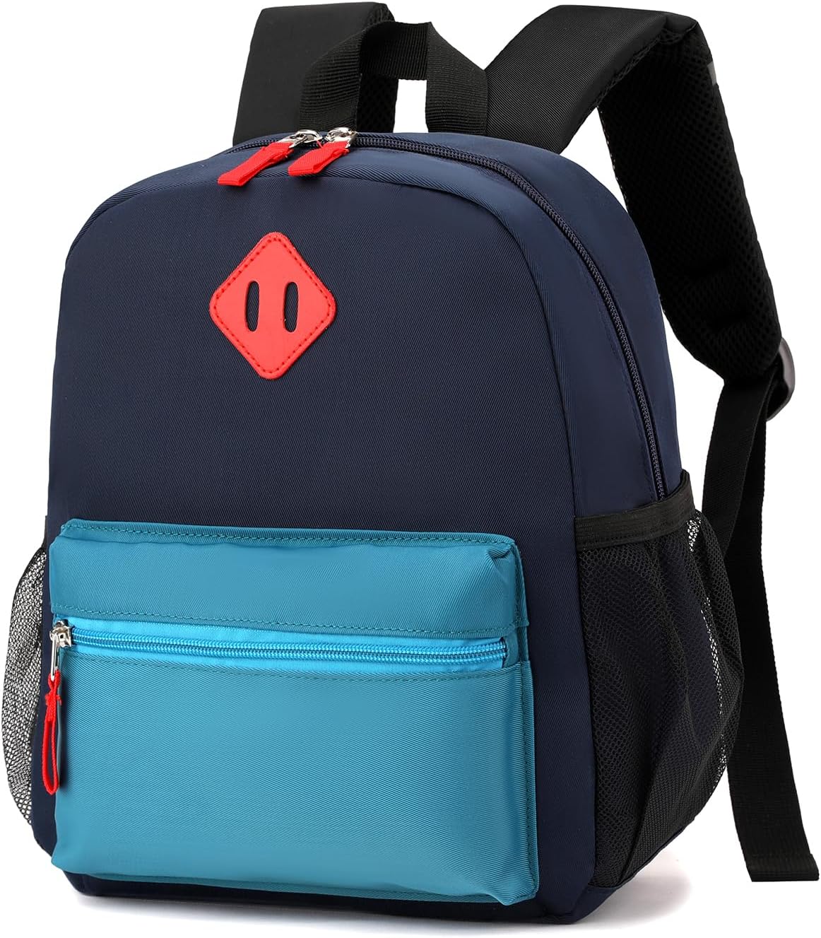 Toddler Backpack,12inch Preschool Backpack for Kids Boys and Girls 2-4 Kindergarten Preschool Bookbag with Chest Buckle (Dark Blue, Small-12"H(not Fit Folder))