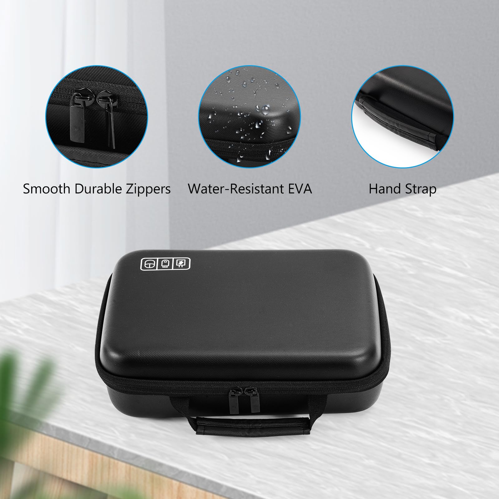 ProCase Hard Travel Electronic Organizer Case for MacBook Power Adapter Chargers Cables Power Bank