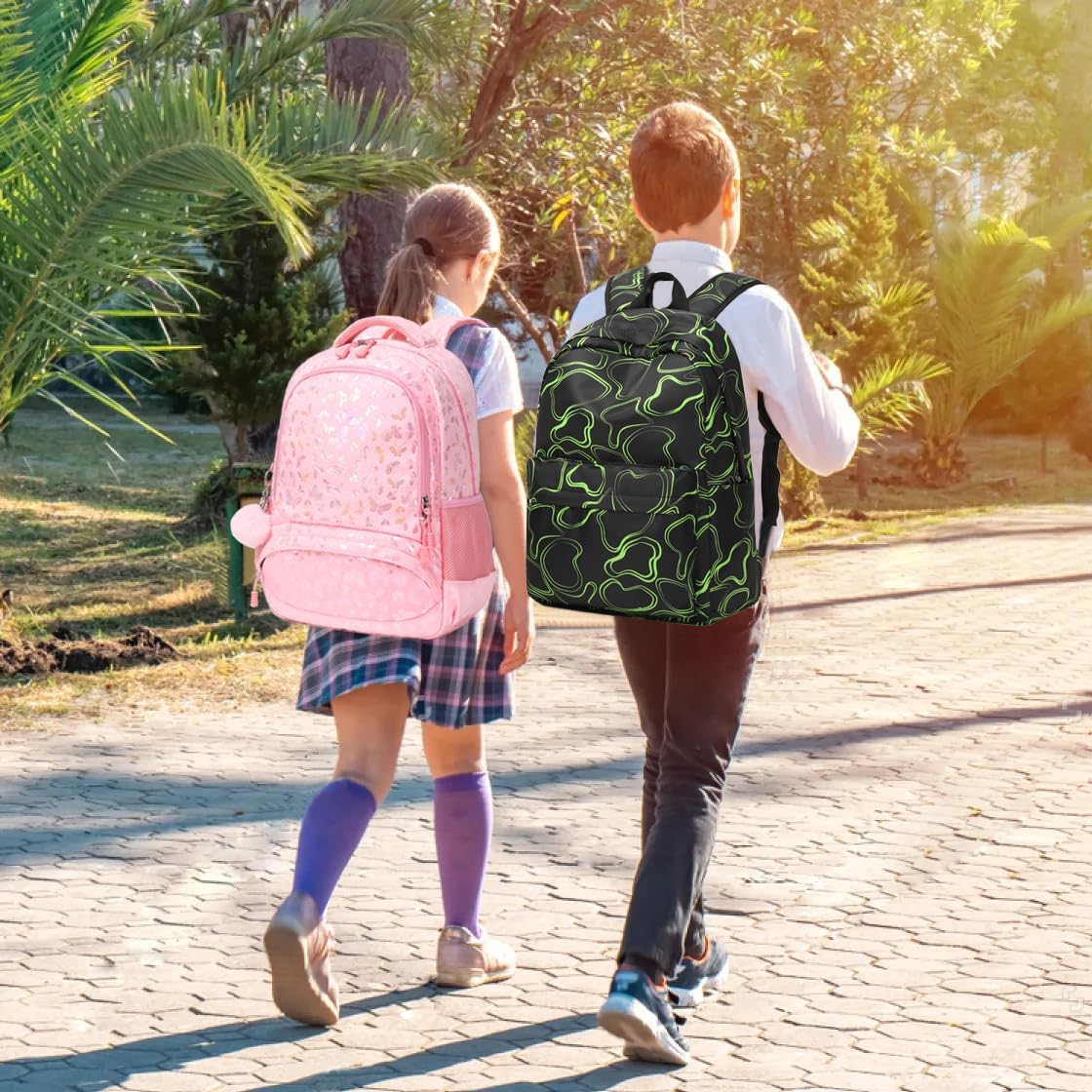 Meisohua Girls Backpack Elementary School Bags for Girls Bookbags for Kids Preschool Kindergarten Primary Kids Backpacks with Chest Strap