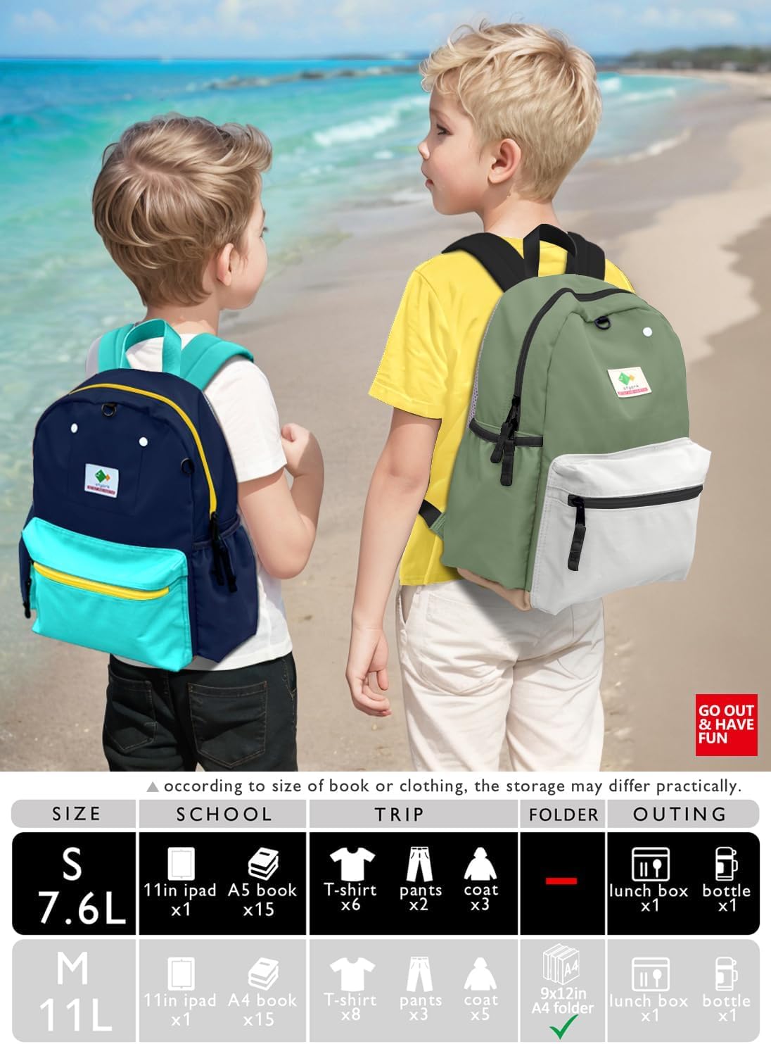 Preschool Toddler Backpack For Boys Girls, School Mini & Travel, Small Kids Child Backpacks, Kindergarten Elementary bag, 11.6" H