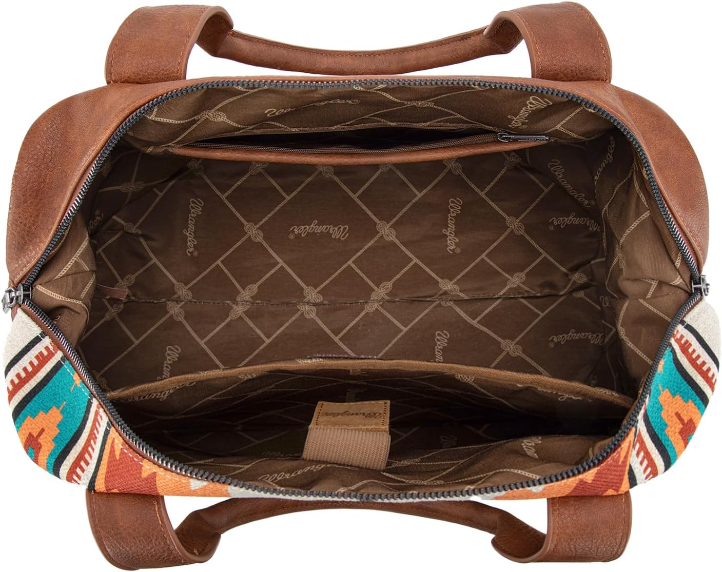 Wrangler Duffel Bag for Women Large Travel Weekender Bag Designer Aztec Carry On Bags, Beige