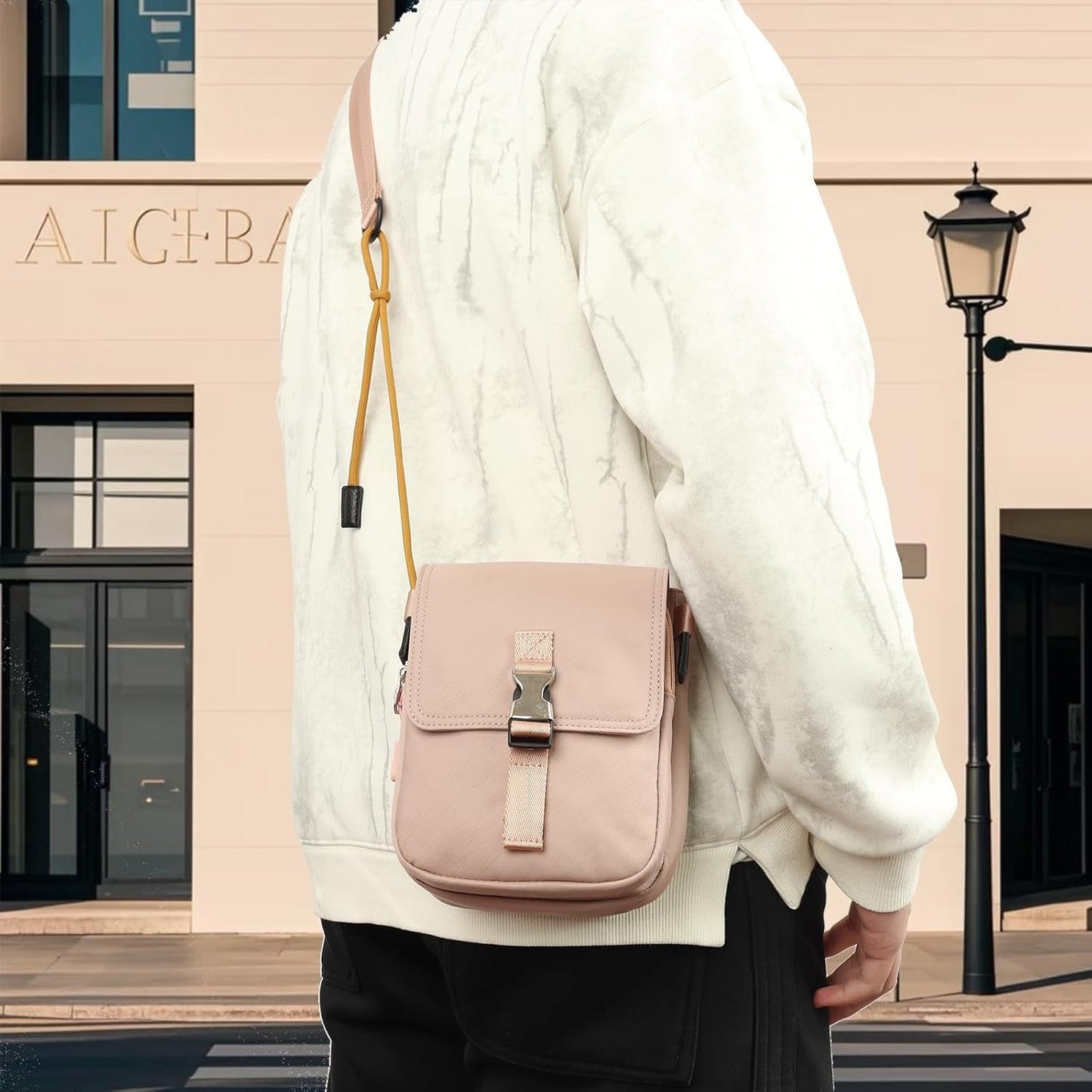 Small Messenger Crossbody bag Shoulder bag for Men Women Sling bag Purse for Work Travel