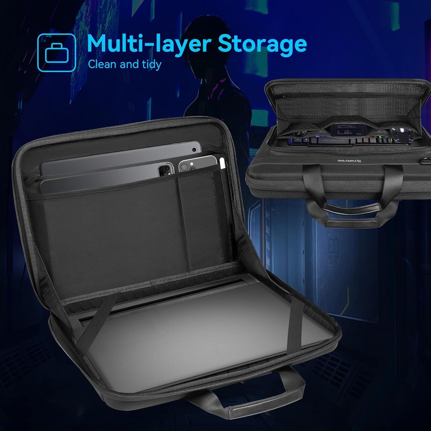 Smatree Heavy Duty Hard Case for 17.3 inch ASUS TUF Gaming A17 2023/2022/2021, for ASUS TUF Gaming F17 2023/2022/2021, for ROG Zephyrus S17 Series Protective Bag(A800XL)