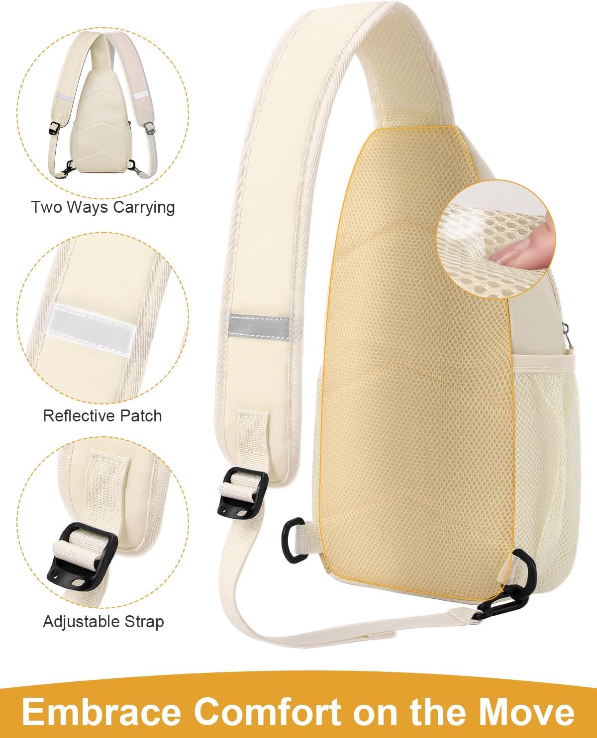 Crossbody Bags for Women Man, Waterproof Sling Bag Backpack Trendy Casual Cross Body Bags with