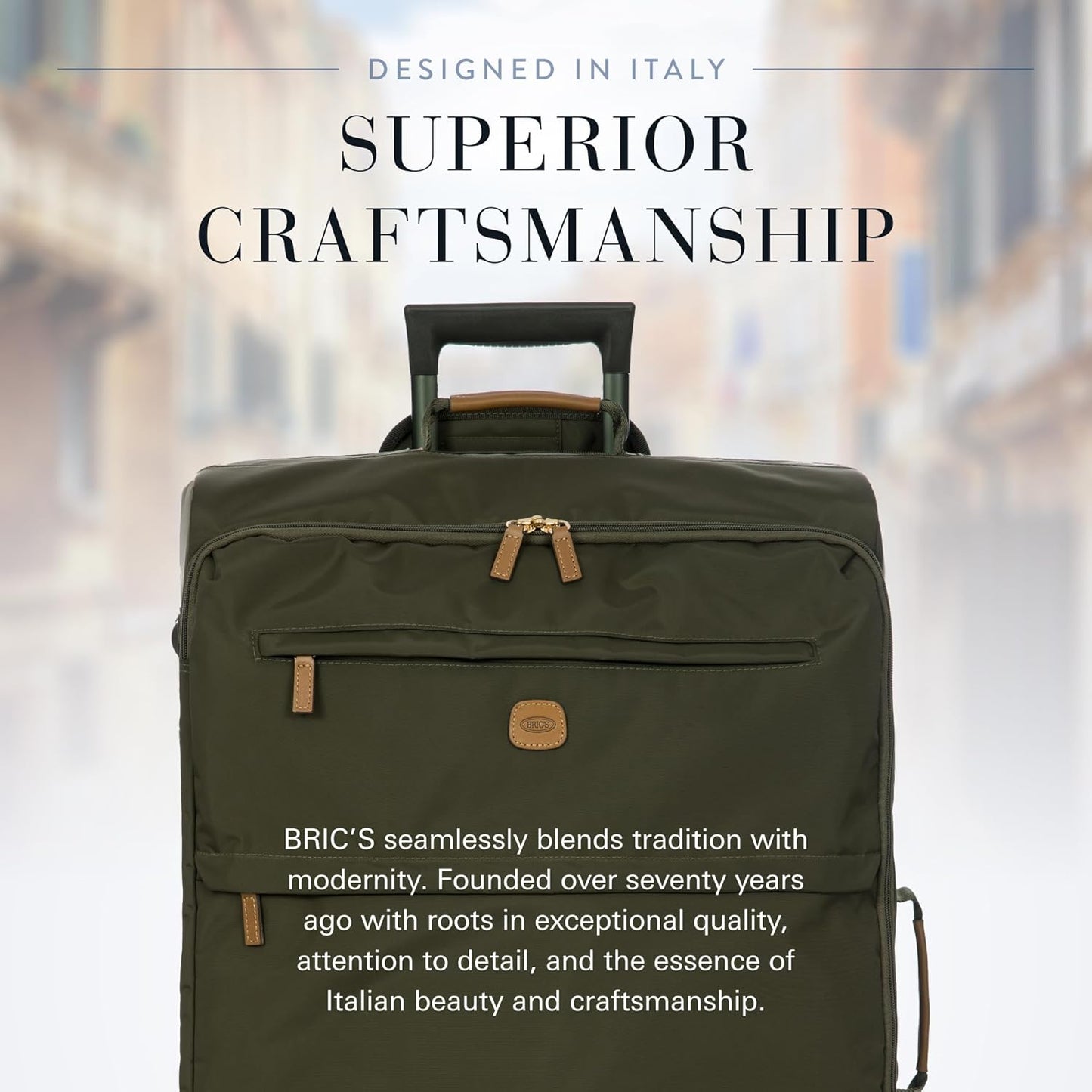 Bric's X-Bag Large Spinner with Frame - 30 Inch - Suitcases with Wheels - Checked Luggage - Olive