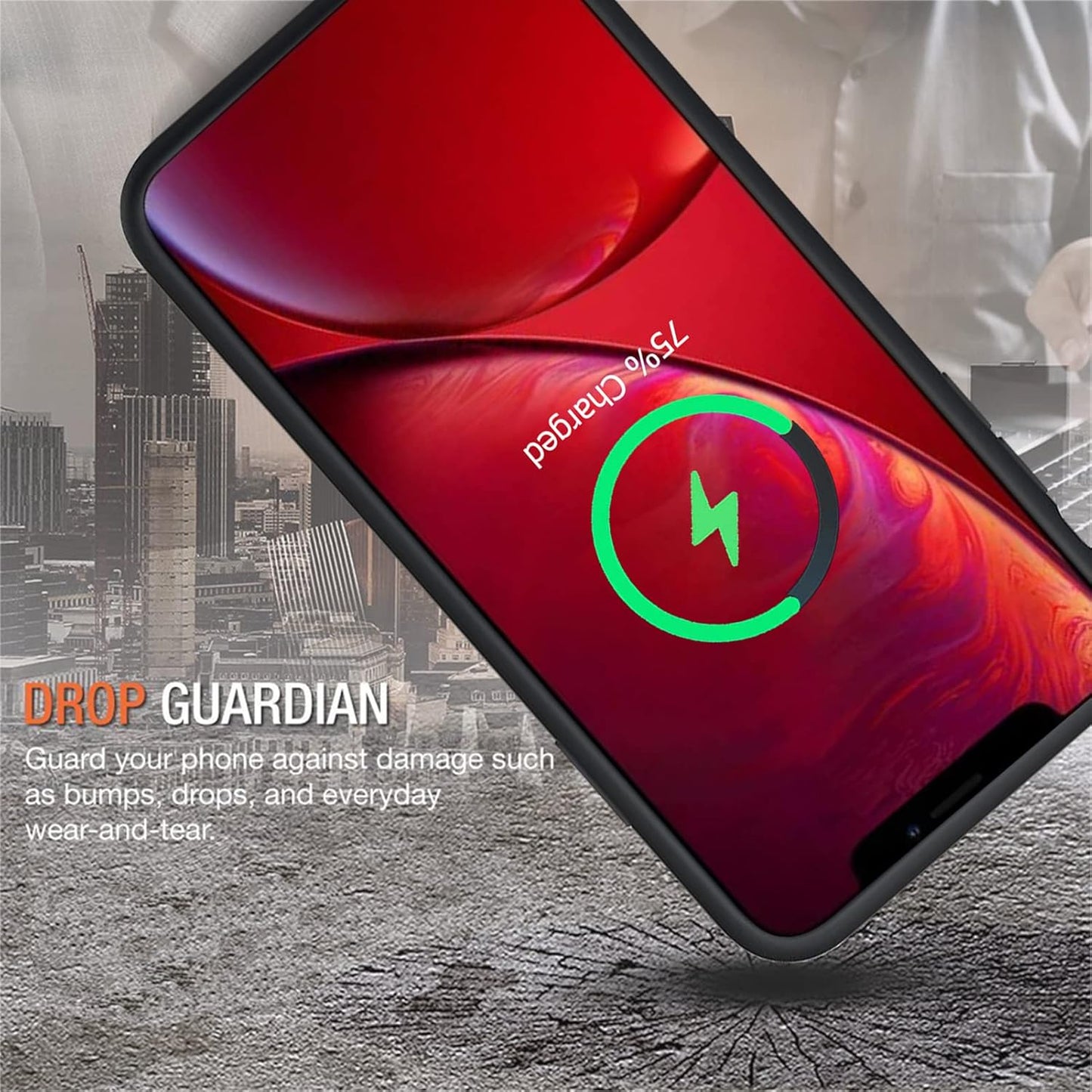Battery Case for iPhone XR, Enhanced 10000mAh Portable Protective Smart Wireless Charging Case Support Carplay Compatible with iPhone XR (6.1 inch) Rechargeable Extended Battery Charger Case (Black)