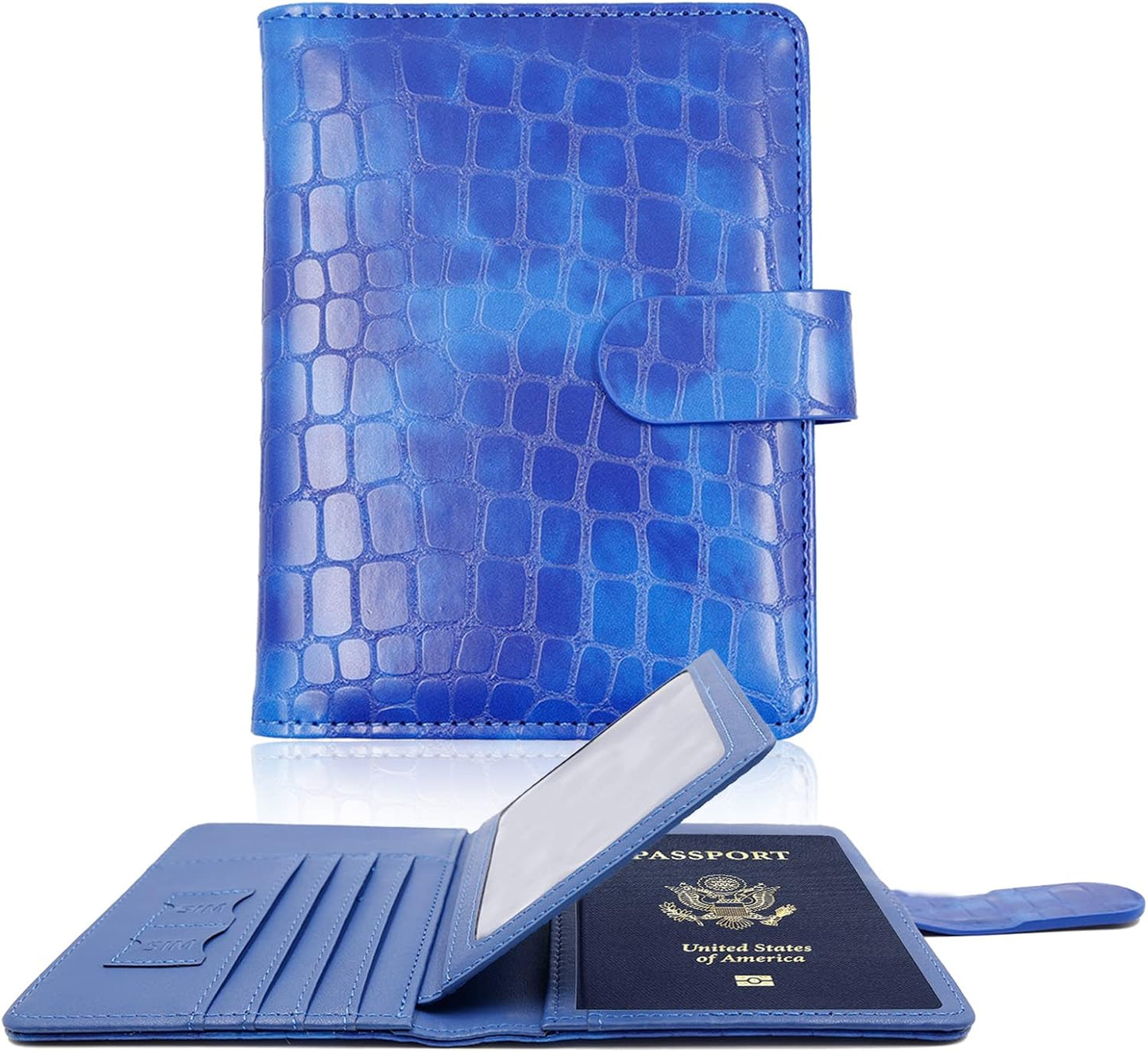 Melsbrinna Rfid Passport Holder for Travel women/Men, Cute Passport Wallet Rfid Blocking Card
