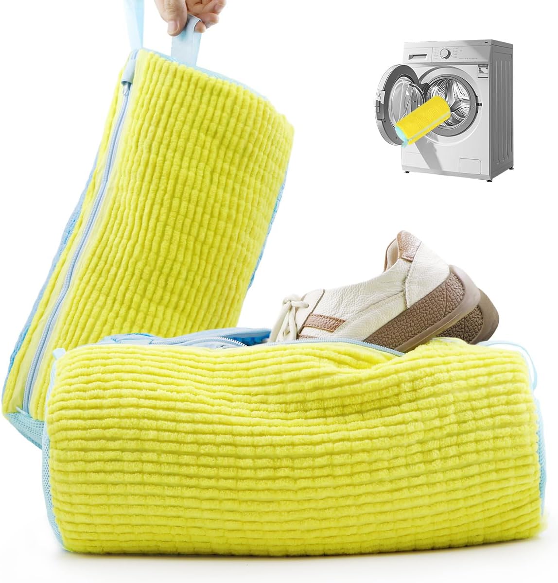 Reusable Shoe Washing Bag for Washing Machine - Simulate Hand Wash, Protect Shoes & Fit All