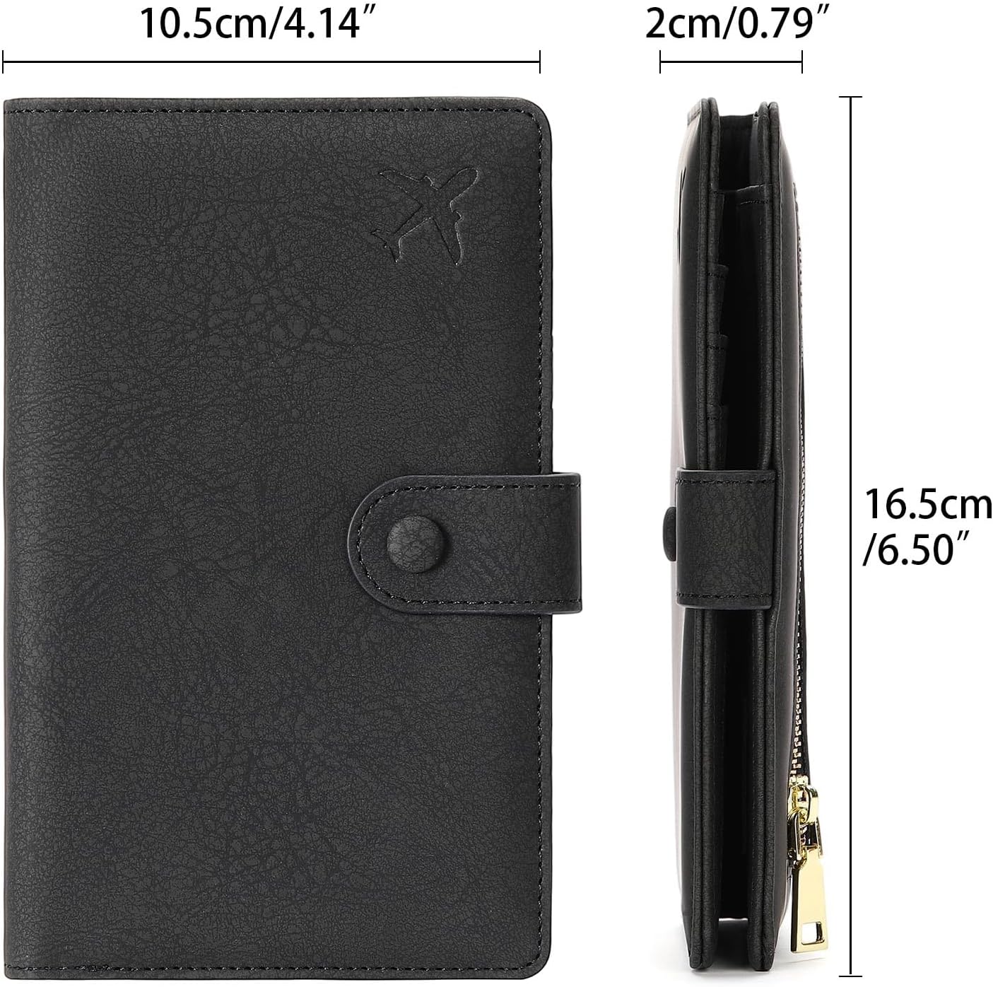 RFID Blocking Passport Wallet Cover Case Travel Document Organizer for Women and Men,Travel Wallet for Credit Card