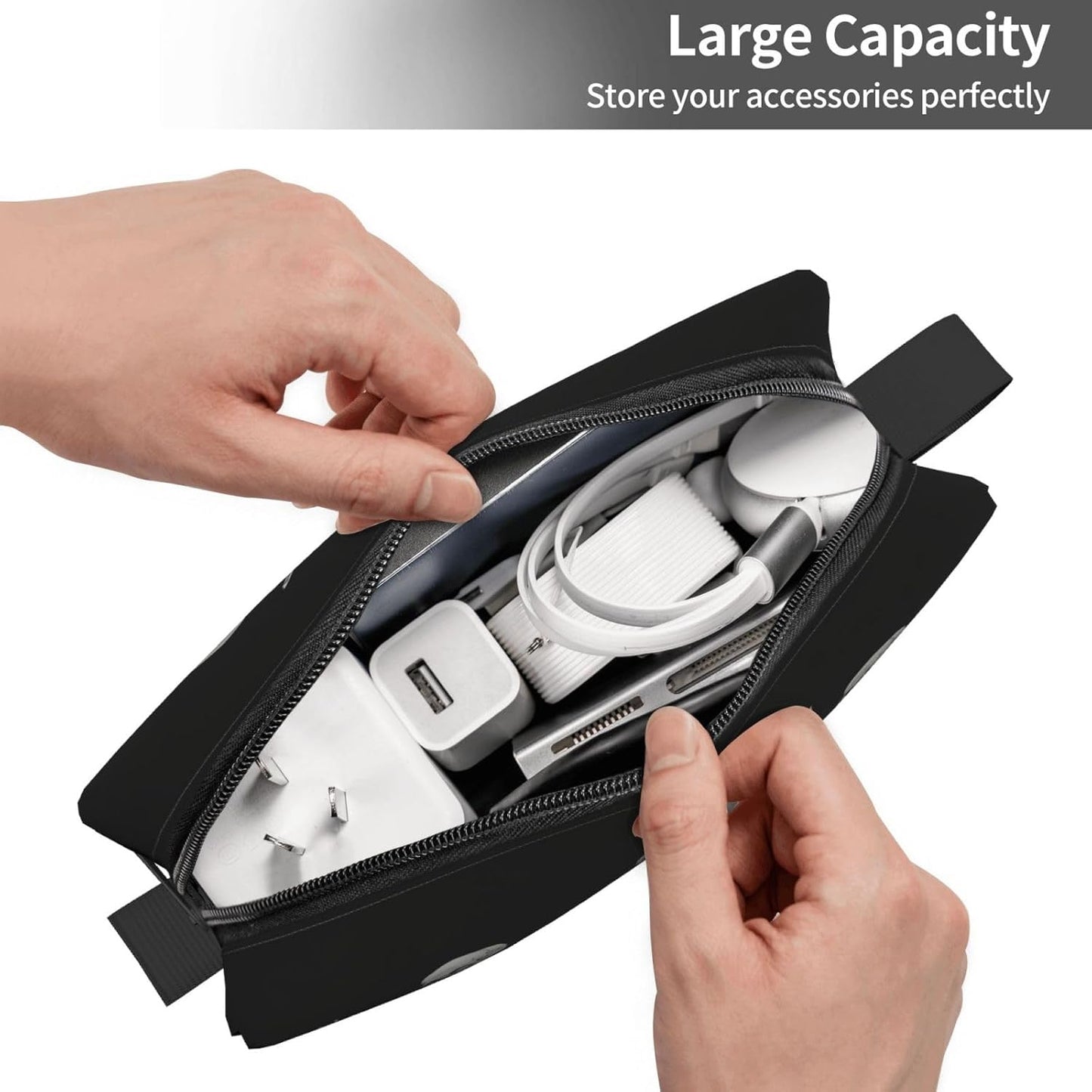Cartoon Skeletons Makeup Bag Organizer Compact & Durable Skull Travel Cosmetic Bag Oxford Fabric Impact-Resistant Multi-Purpose Storage Perfect for Travel, Gym, Daily Use