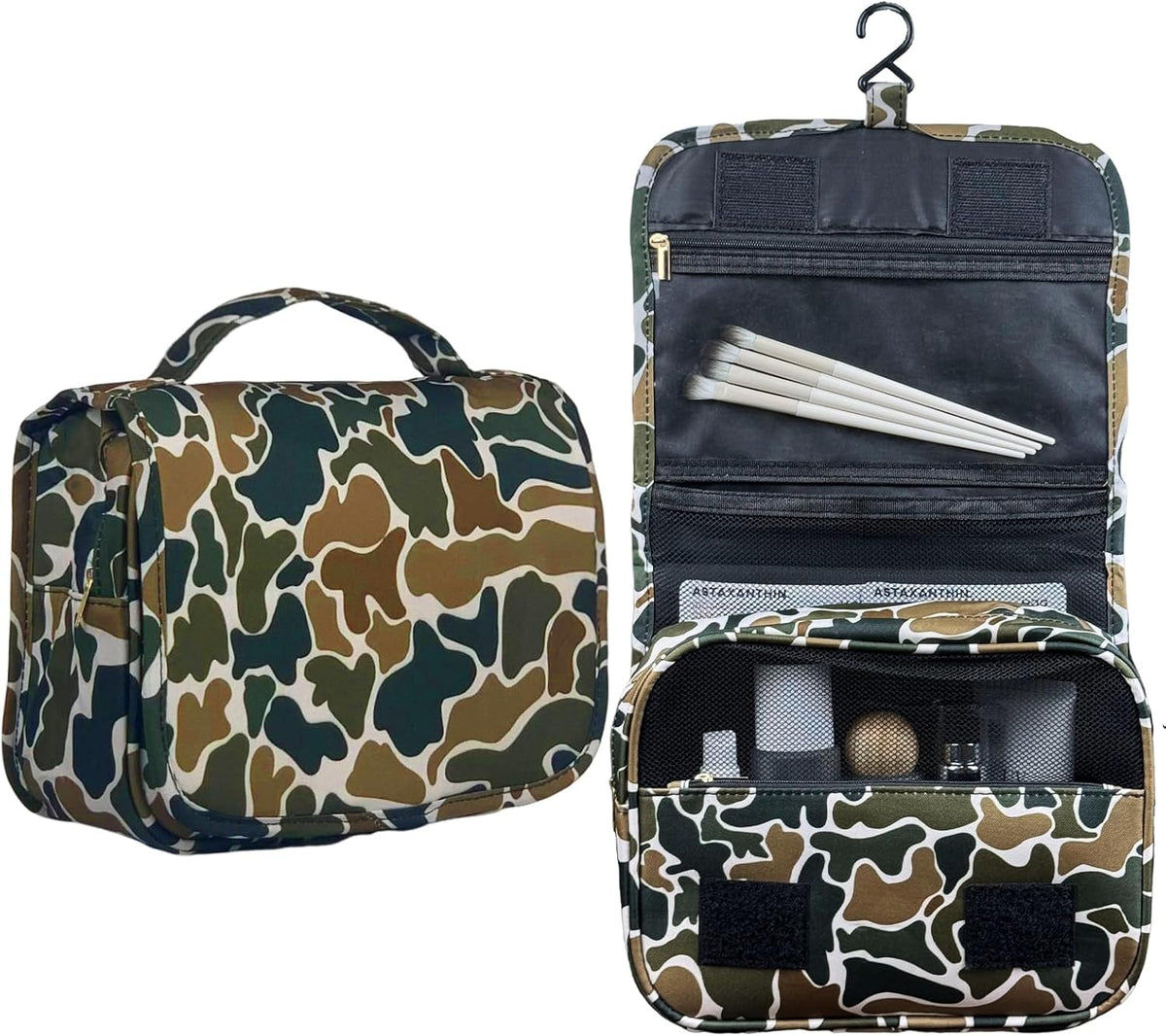 Crazy Bison Hanging Travel Toiletry Bag Kit Makeup Bag Cosmetics Organizer for Men Women (Duck