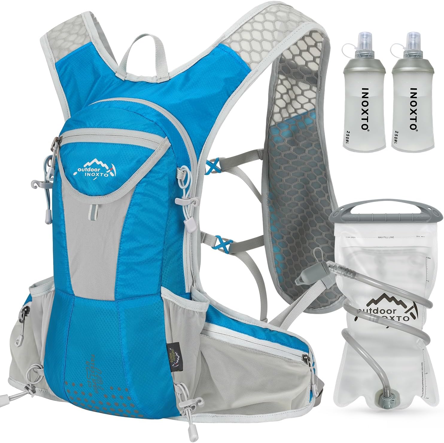 Hydration Pack Backpack, Lightweight Water Backpack with 2L Leakproof Hydration Bladder Daypack for