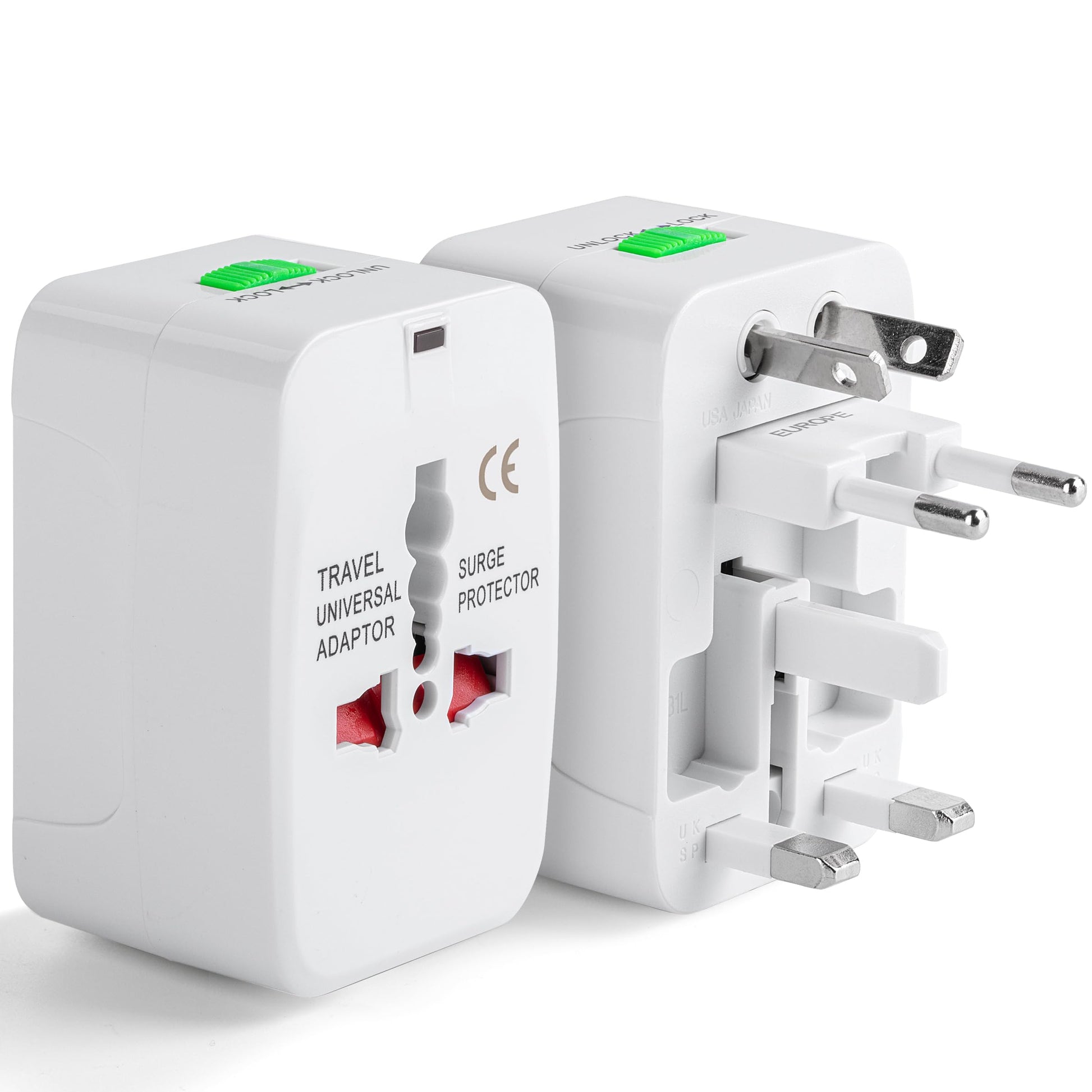 Bates- Universal Adapter for Travel, Compact International Power Adapter for USA, EU, UK