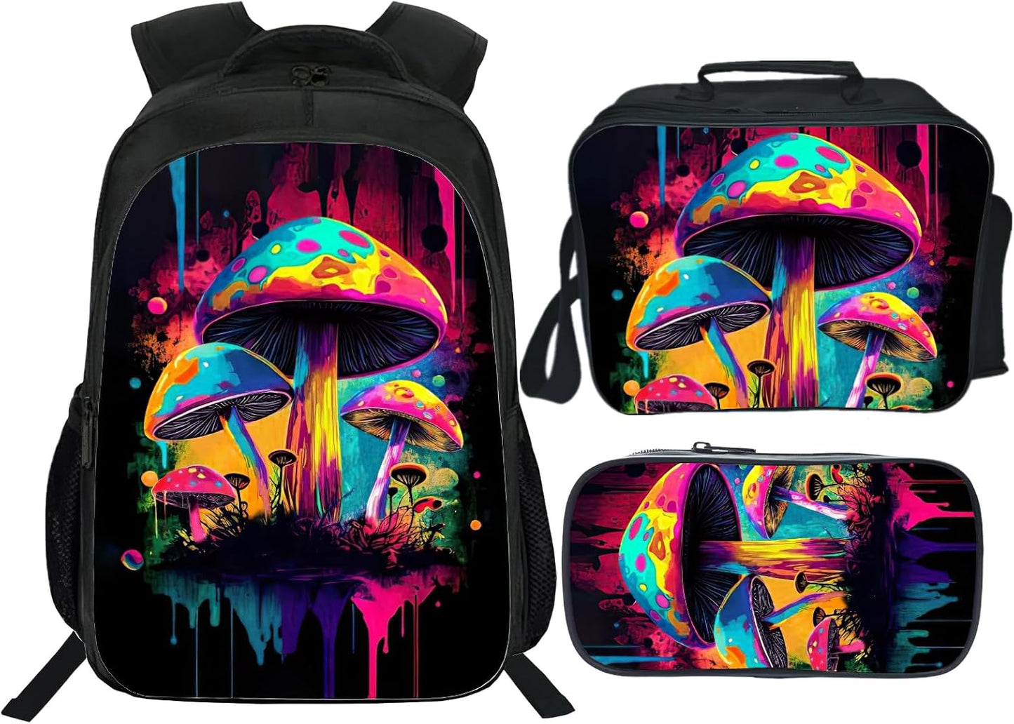 Kids Backpack School Bookbag 16inch Schoolbag With Lunch Box Bag And Pencil Case Set For Boys Girls
