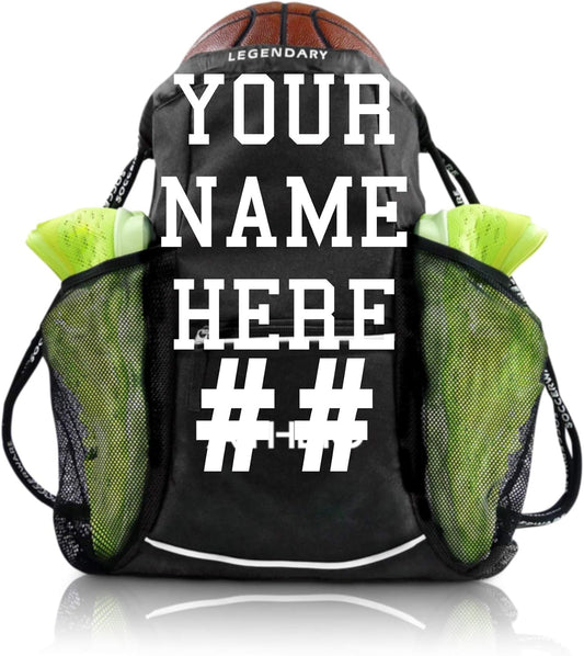 Soccerware Legendary Drawstring Gym Bag - Waterproof | For Sports & Workout Gear | XL Capacity | Heavy-Duty Sackpack Backpack