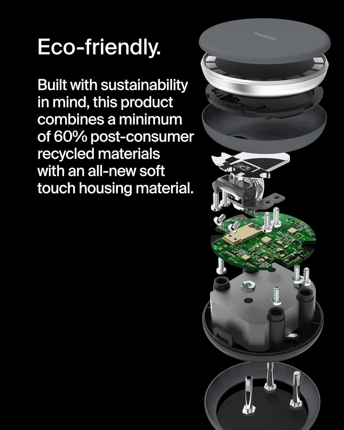 Belkin 2-in-1 MagSafe Wireless Charging Dock 15W Fast Charge iPhone Charger Compatible with iPhone 17, 16, 15, and 14 Series, AirPods, Pixel 10, and Other MagSafe Enabled Devices, PSU Included - Black