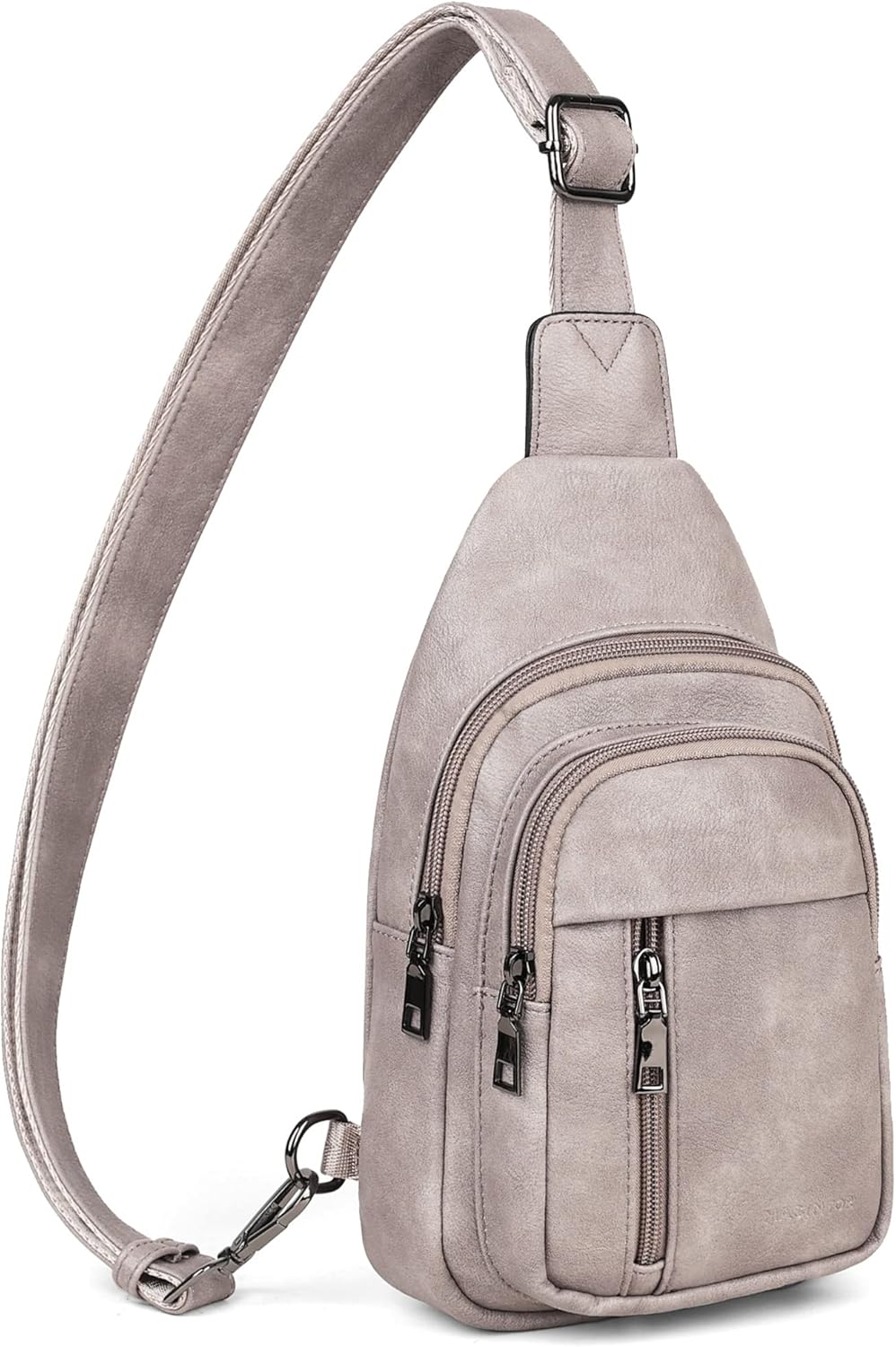 MASINTOR Sling Bag for Women - Crossbody Bags Fanny Pack with Vegan Leather - Adjustable Sling Backack for Travel