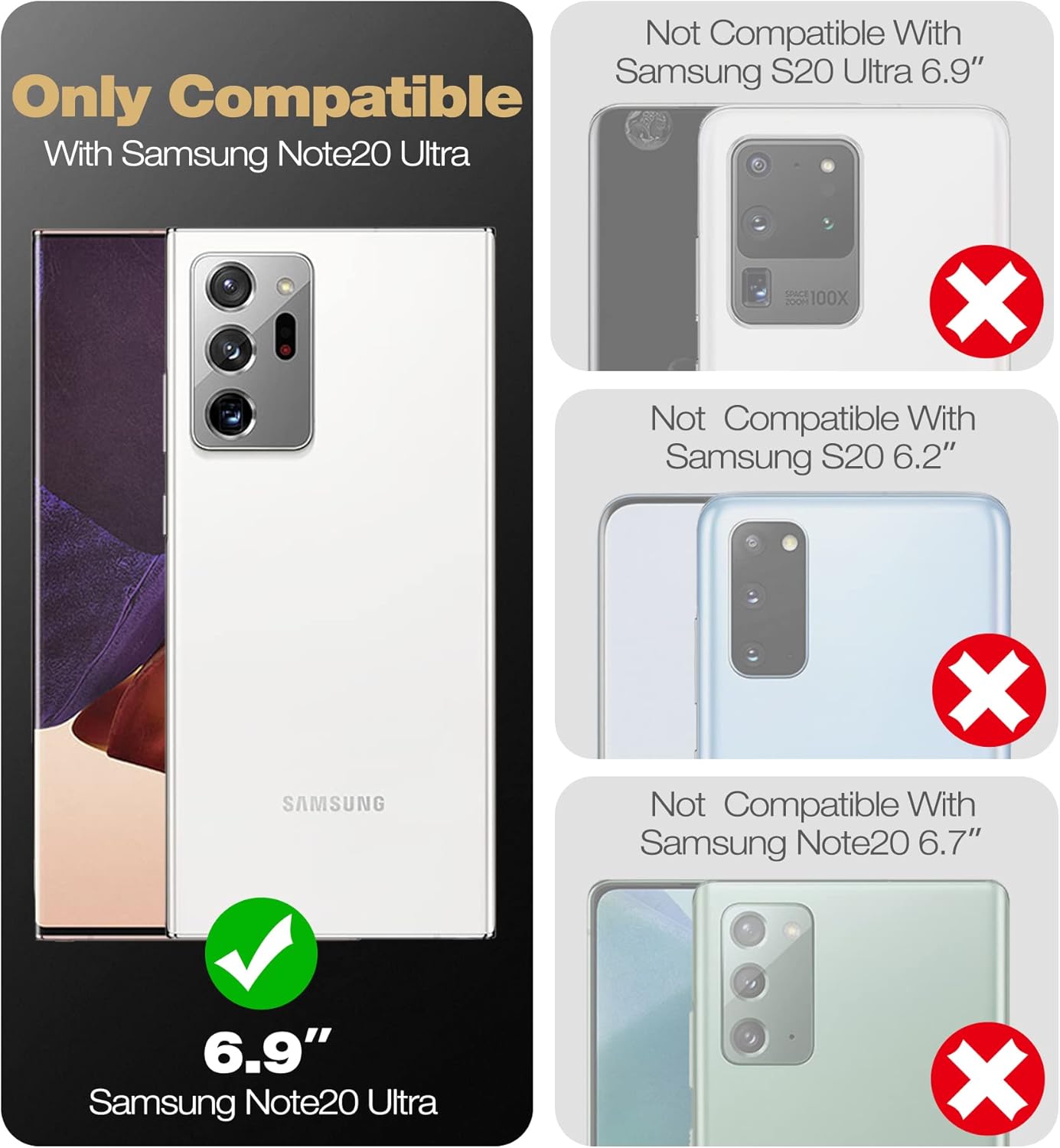 Dexnor for Samsung Galaxy Note 20 Ultra 5G Case, [Built in Screen Protector and Kickstand] Heavy Duty Military Grade Protection Shockproof Protective Cover for Samsung Galaxy Note 20 Ultra, Maroon Red