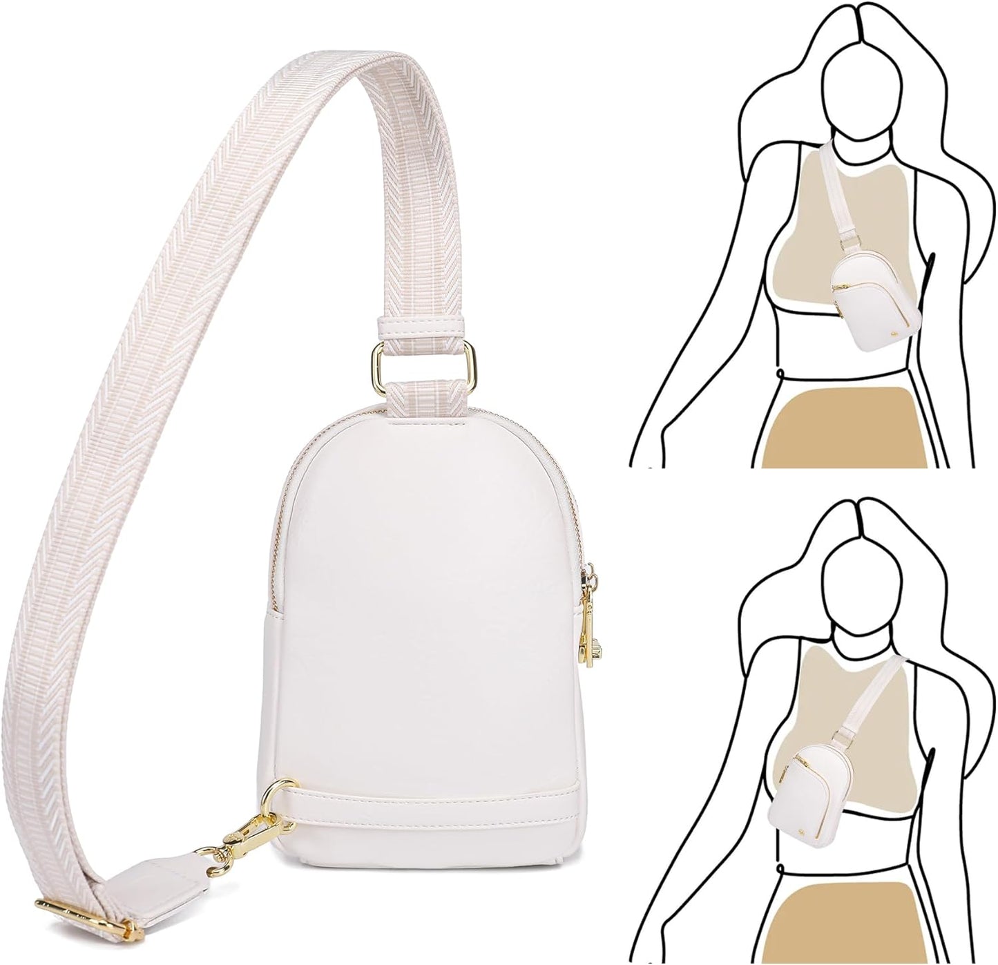 INICAT RFID Blocking Sling Bag Anti Theft Crossbody Bags for Women Travel Fanny Pack Cross Body for Woman Chest Bag