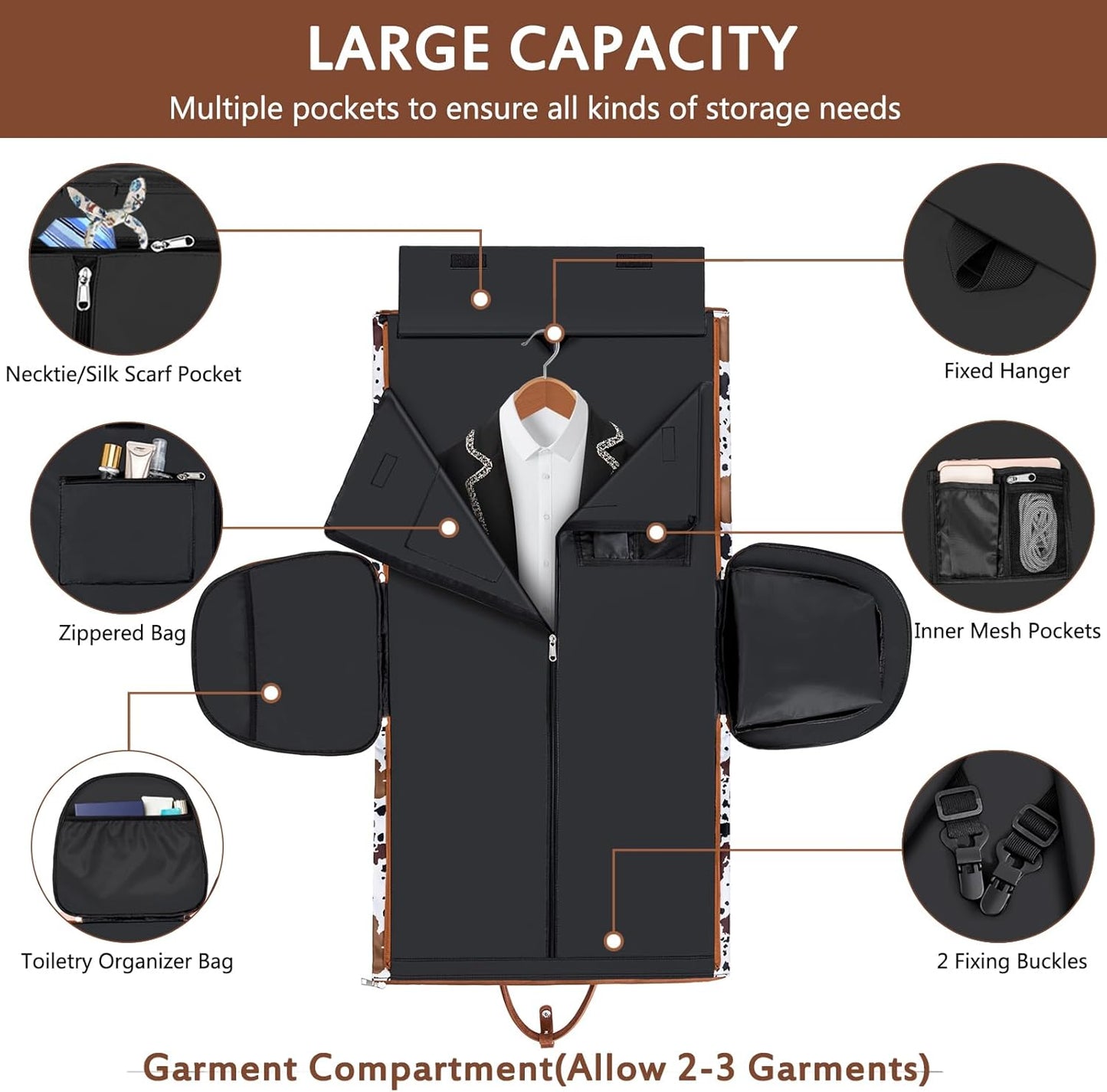 Garment Duffel Bag for Travel - Convertible Carry on Garment Duffel Travel Bag for Women Men Large Weekender Bag with Shoes Pouch 2 in 1 Hanging Suit Travel Duffel Bag 3pcs Set