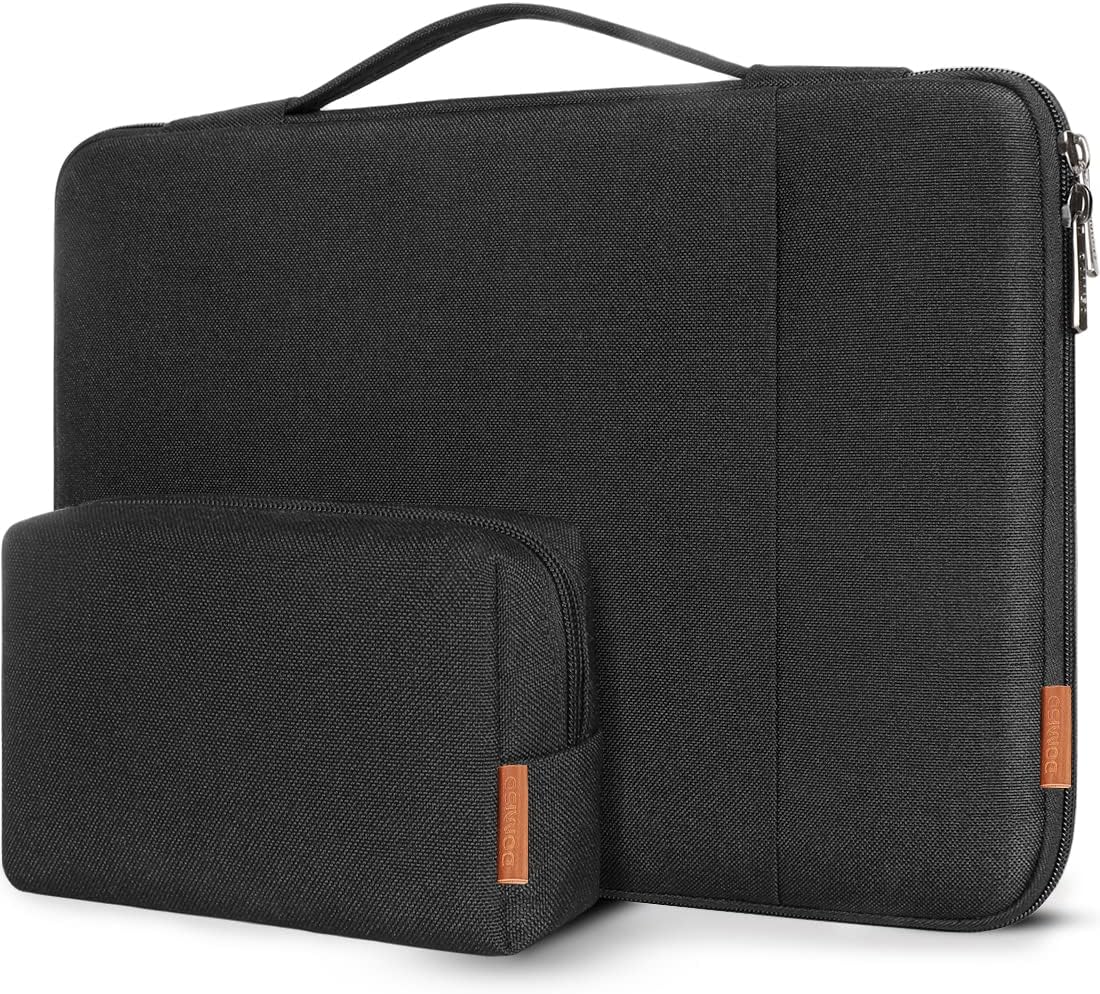 DOMISO 16 inch Laptop Sleeve Case Water Resistant Shockproof Protective Computer Bag for 16" Dell/HP Pavilion Envy/ThinkPad IdeaPad/ASUS Vivobook,Black