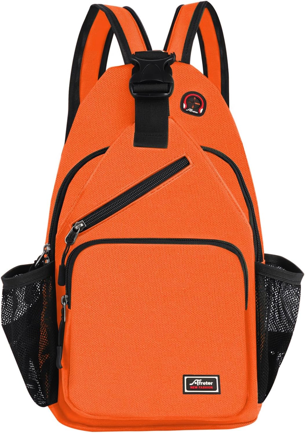 Crossbody Sling Backpack Men and Women Sling Bag Shoulder Backpack Travel Hiking Chest Bag Daypack (Orange)