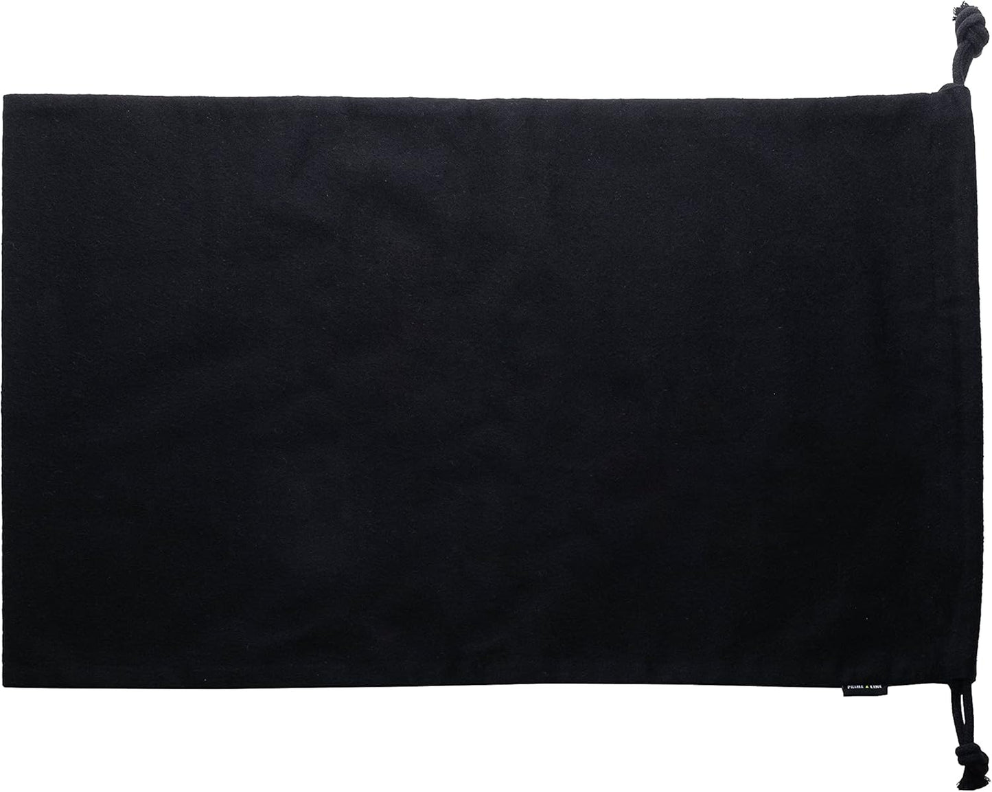ZENPAC Cloth Bags, Black Duster Flannel Boot Storage with Drawstring Closure, Washable Breathable Cotton Fabric for Shoe, Luggage, 12.5x20.5, 2 Pack