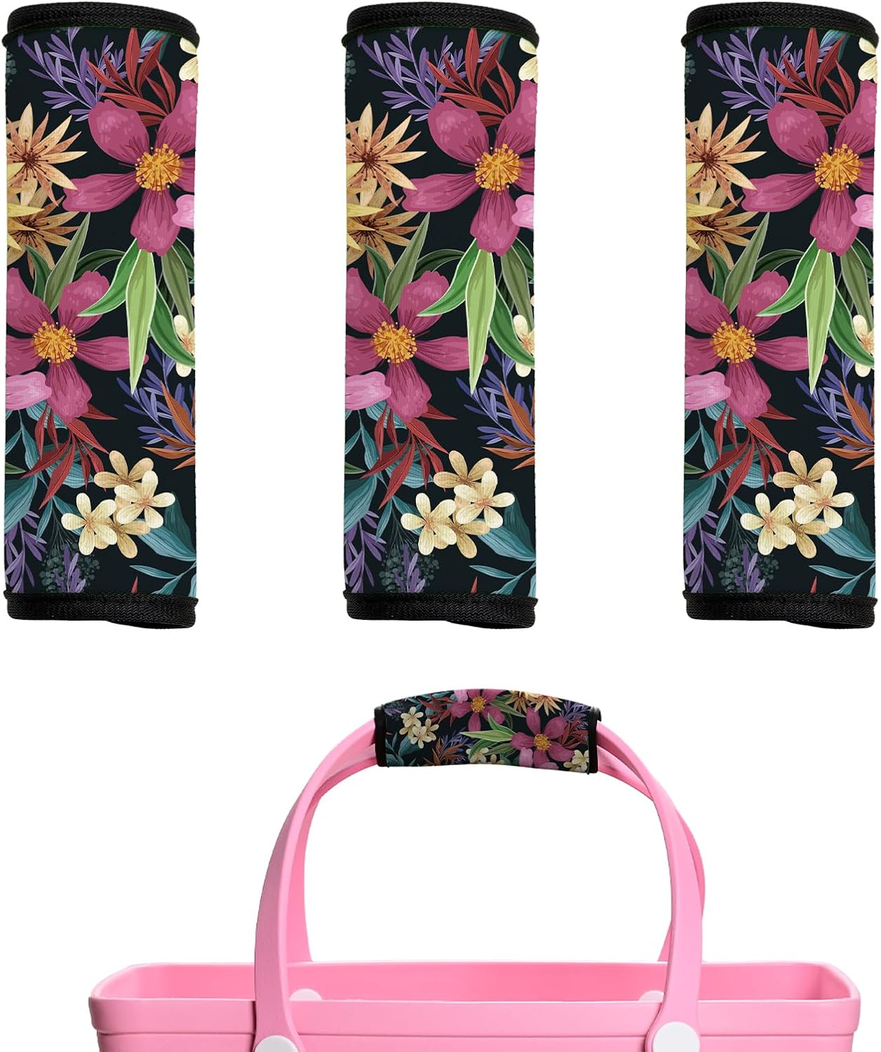 Luggage Handle Wraps 3Pcs – Neoprene Bag Handle Wrap for Bogg, Luggage Identifiers for Suitcases Easy Identification, Stylish & Comfy Suitcase Handle Replacement Travel Accessories for Airport Y01